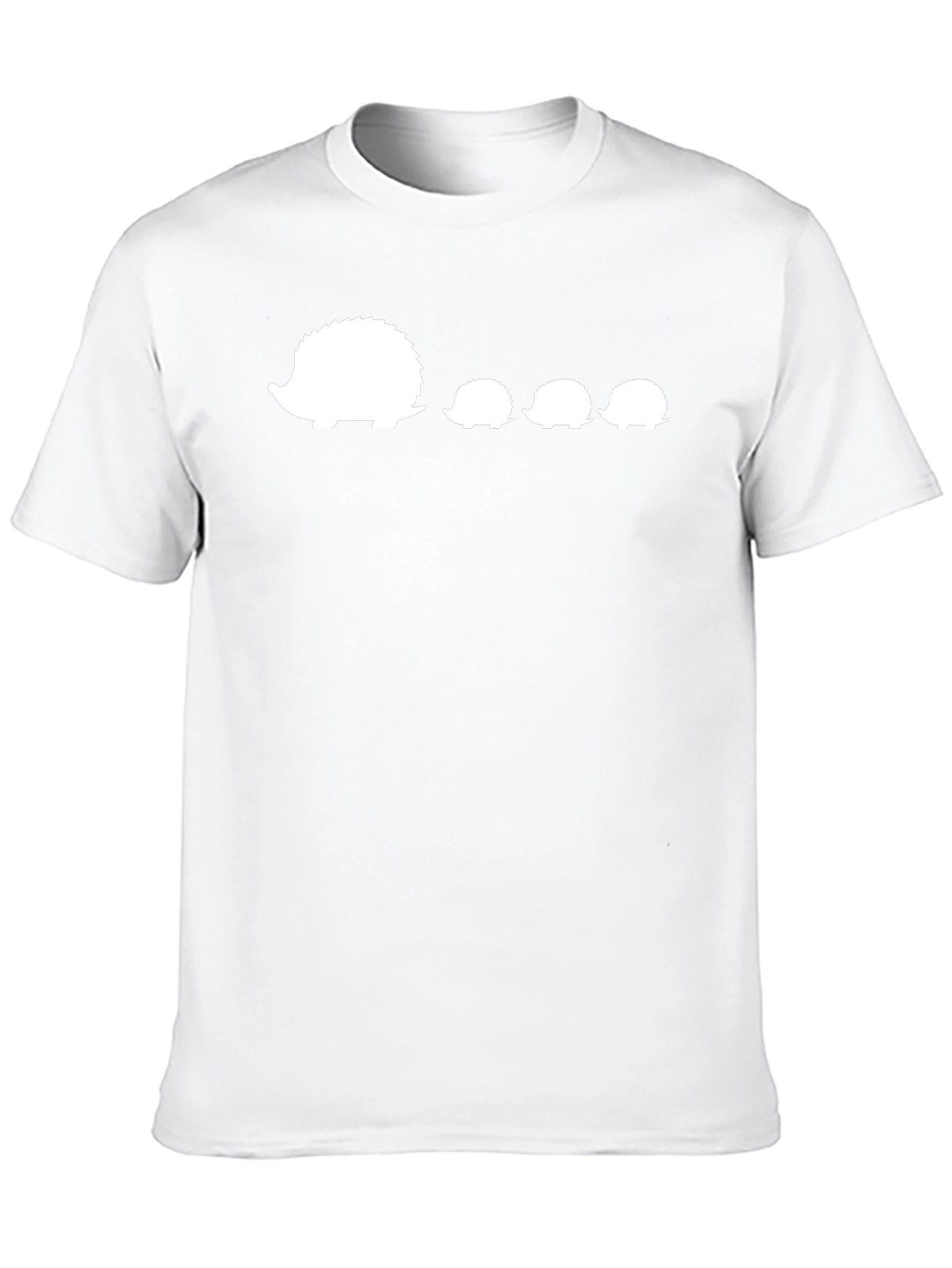 Hedgehog Family T-Shirt - Black Cotton Tee