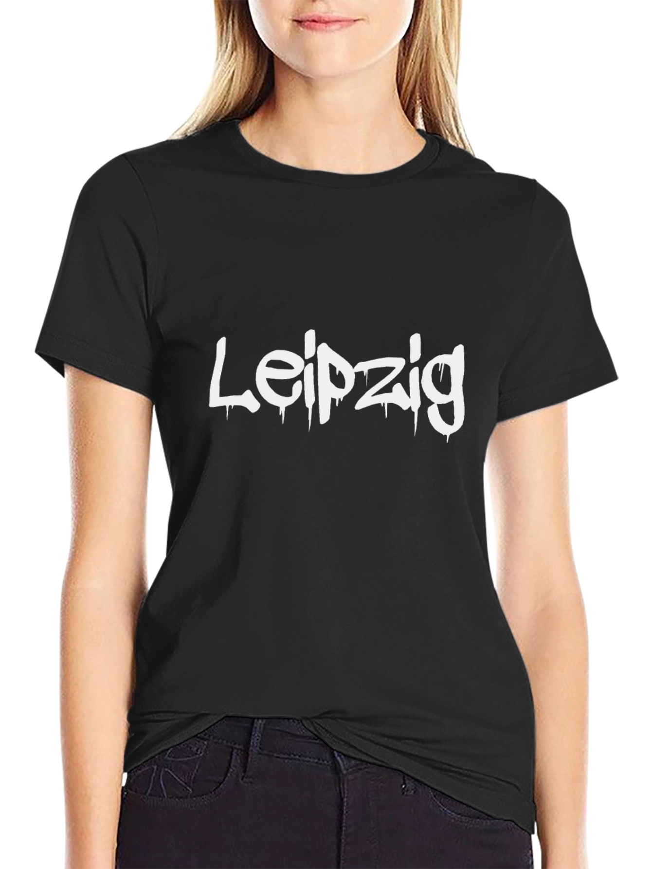 Leipzig Graphic Tee - Urban Style Black T-Shirt