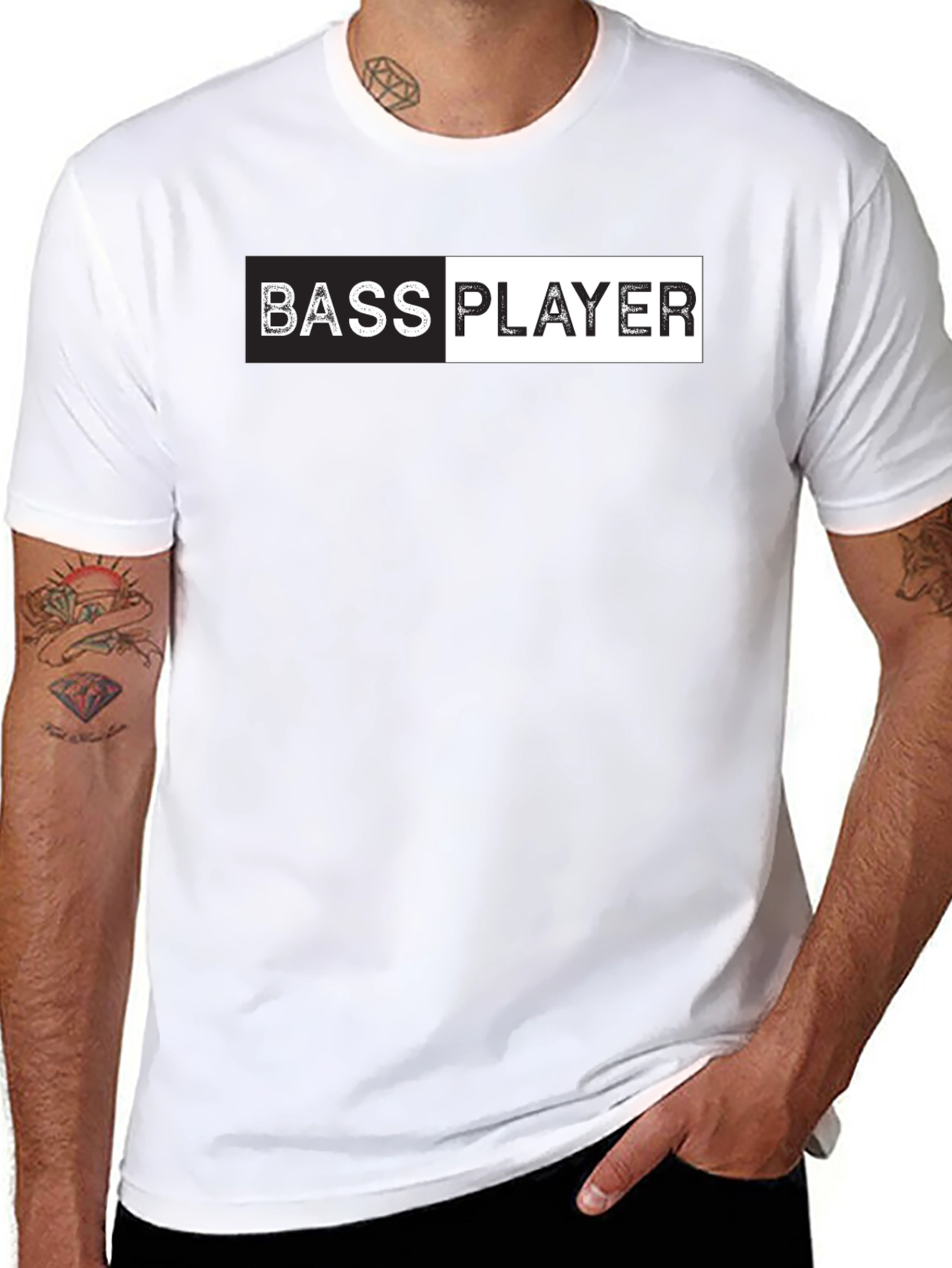 Bass Player Graphic Tee - Black