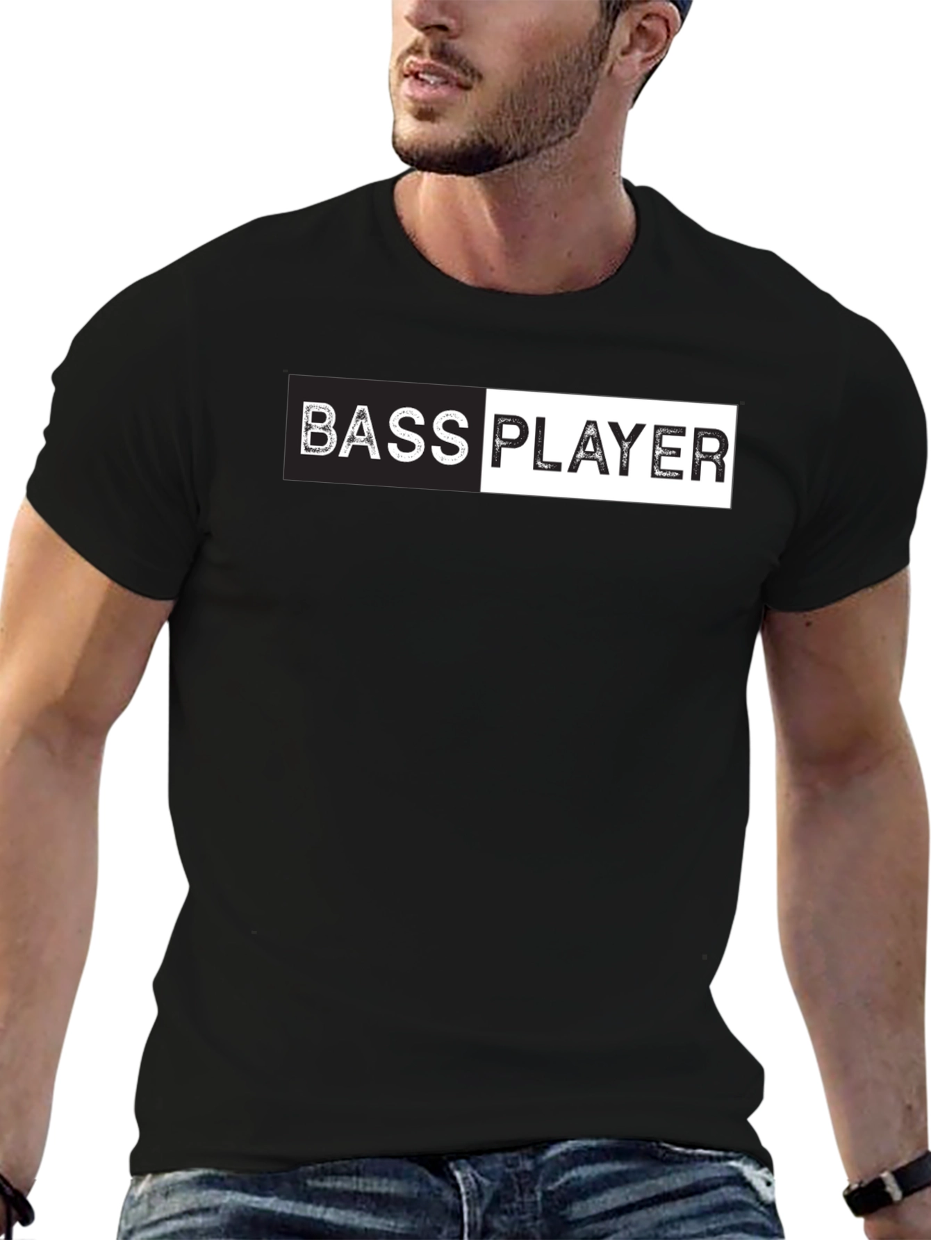 Bass Player Graphic Tee - Black