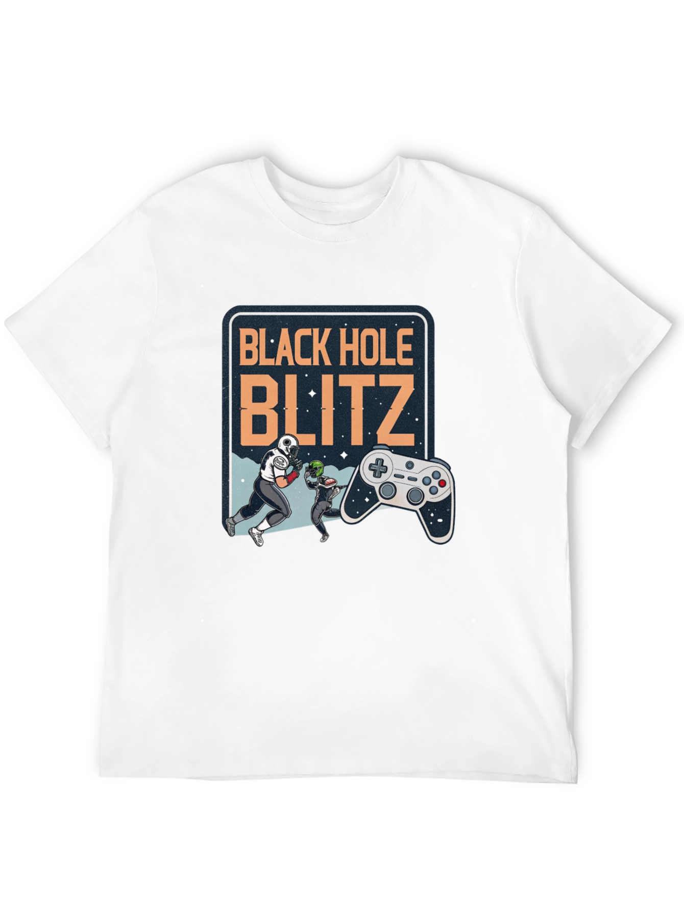 Black Hole Blitz T-Shirt: Football Gamer Style