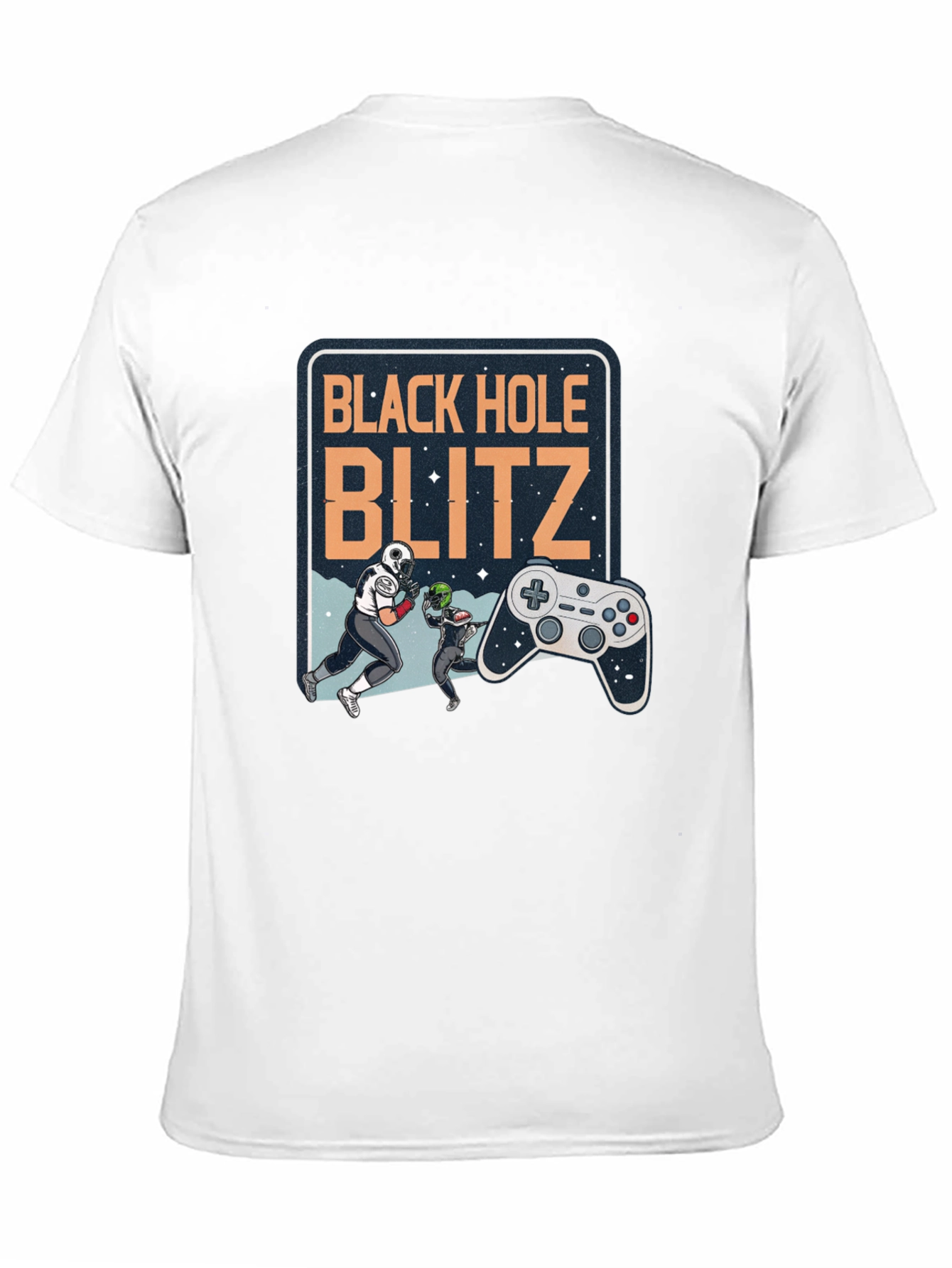 Black Hole Blitz T-Shirt: Football Gamer Style