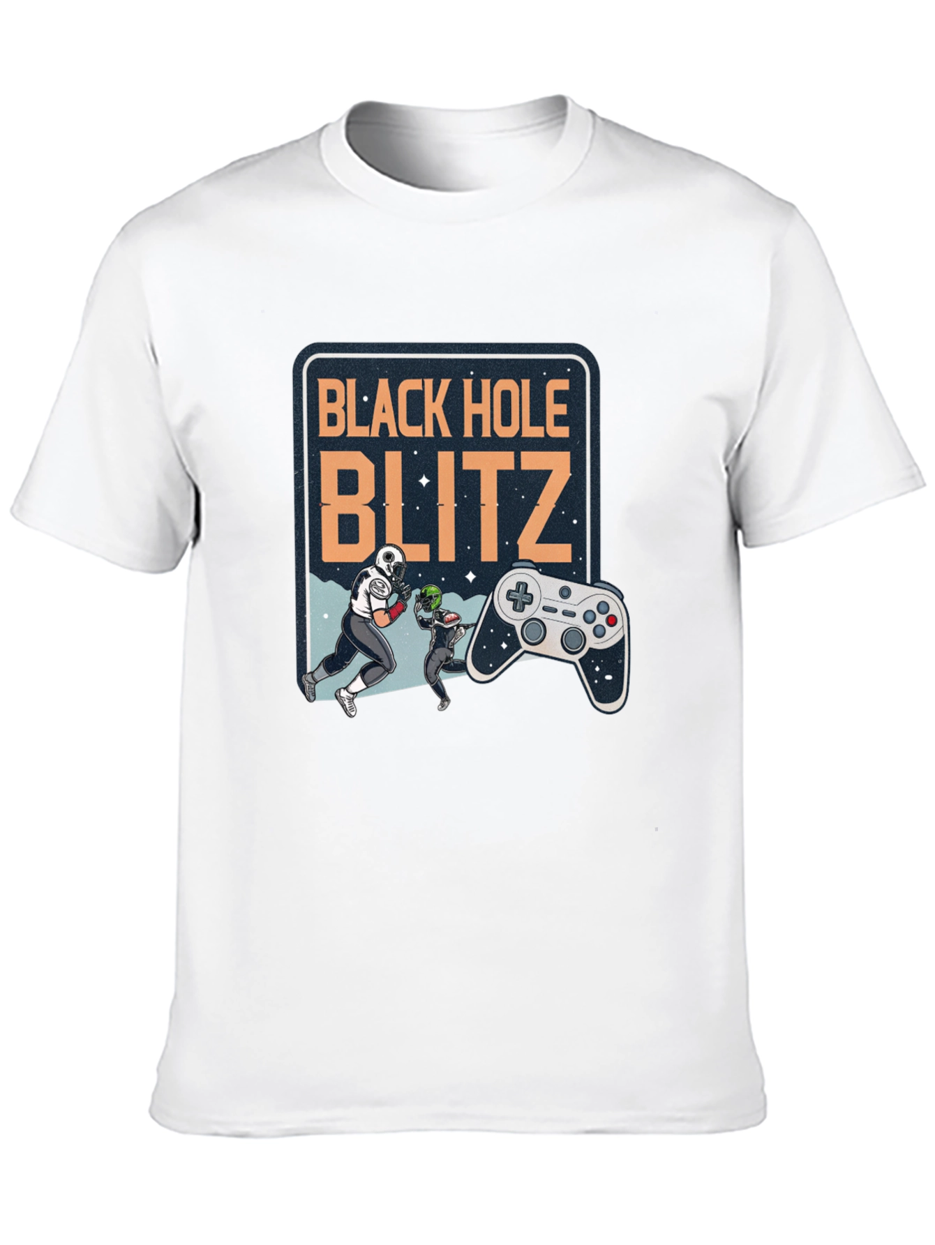 Black Hole Blitz T-Shirt: Football Gamer Style