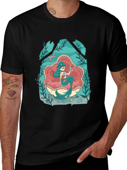 Mermaid in Shell T-Shirt - Unique Graphic Tee