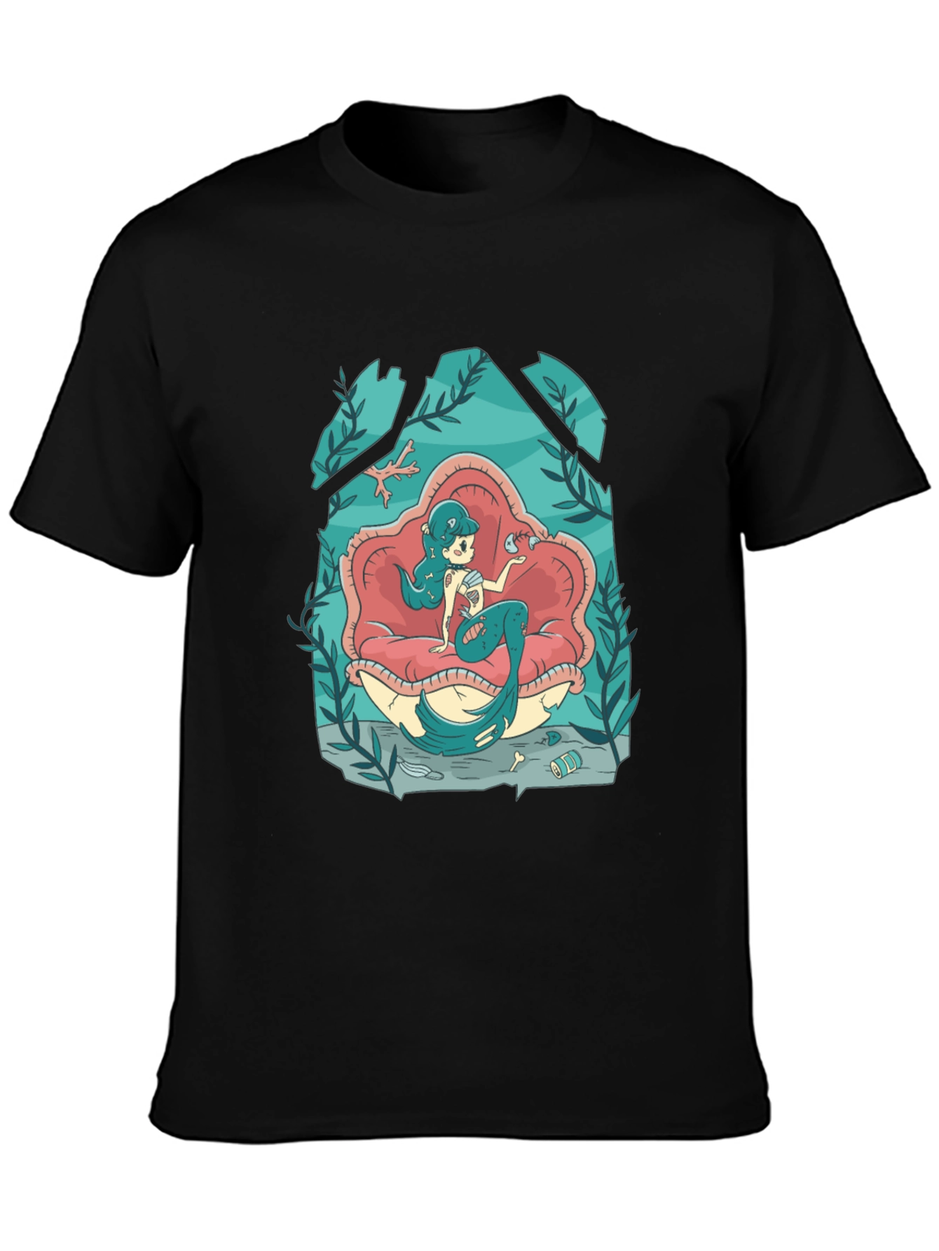 Mermaid in Shell T-Shirt - Unique Graphic Tee