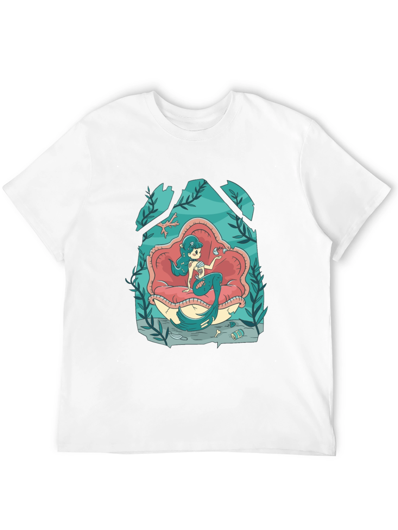 Mermaid in Shell T-Shirt - Unique Graphic Tee