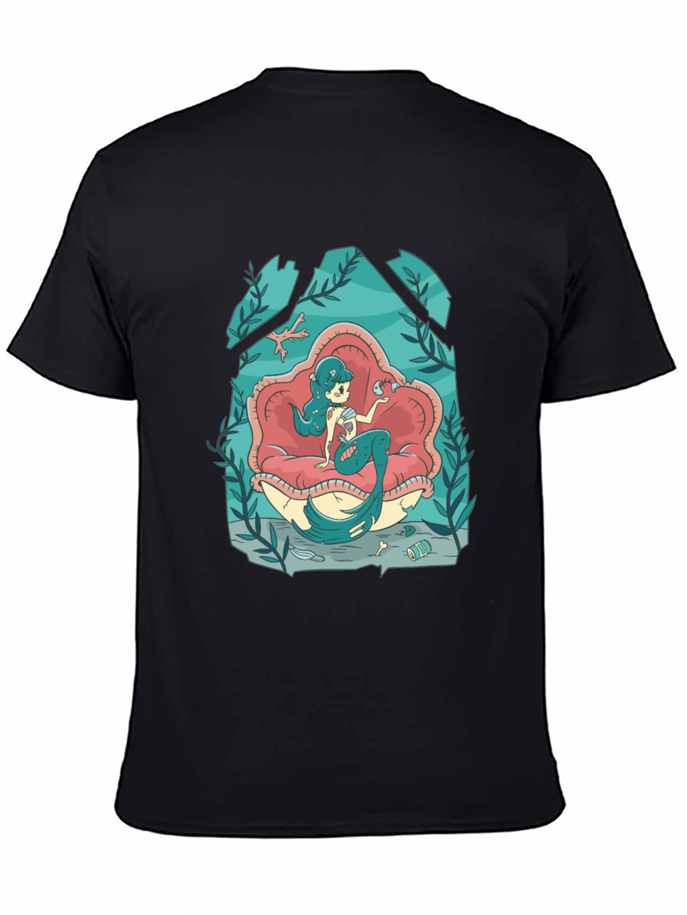 Mermaid in Shell T-Shirt - Unique Graphic Tee