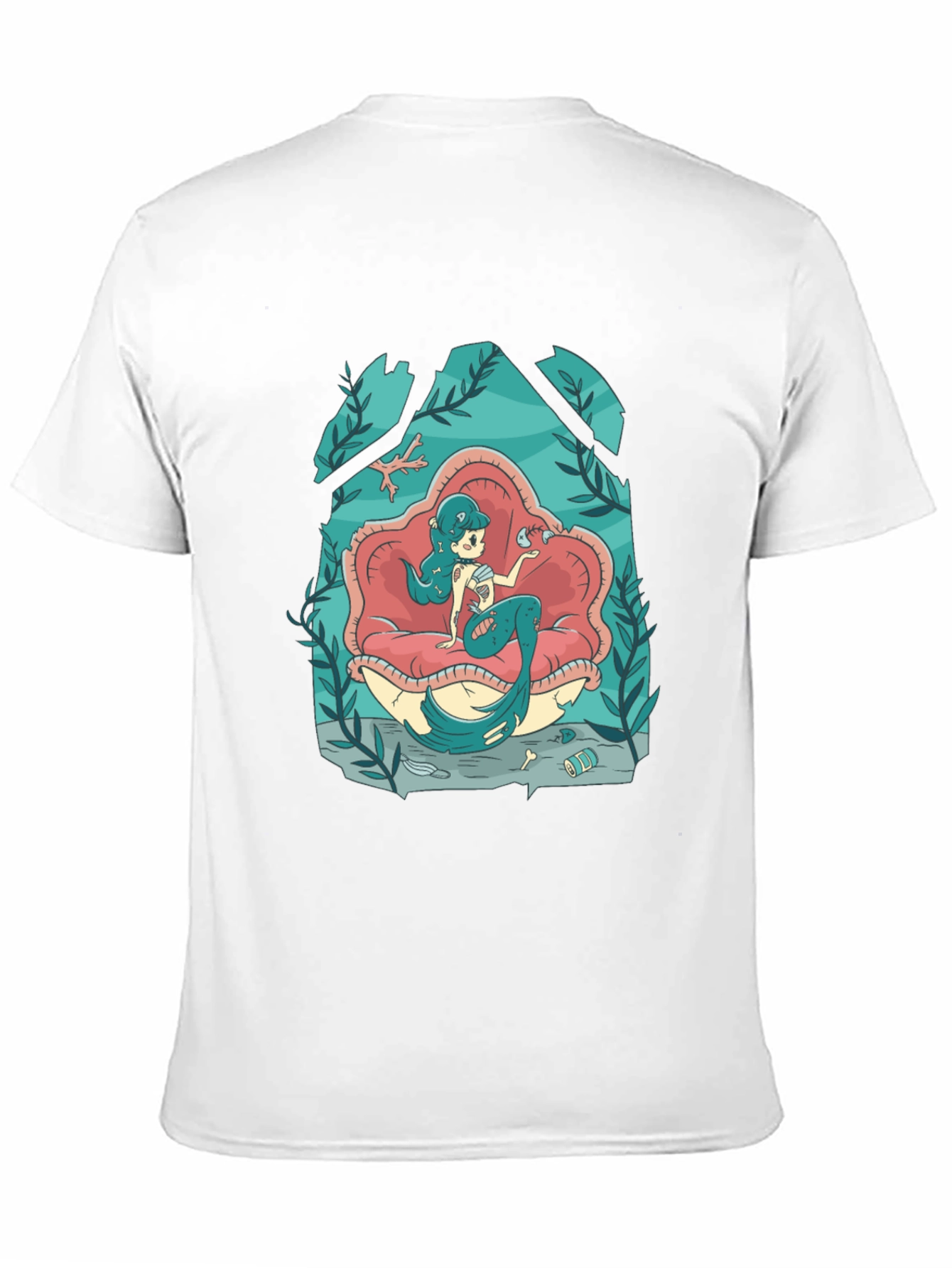 Mermaid in Shell T-Shirt - Unique Graphic Tee
