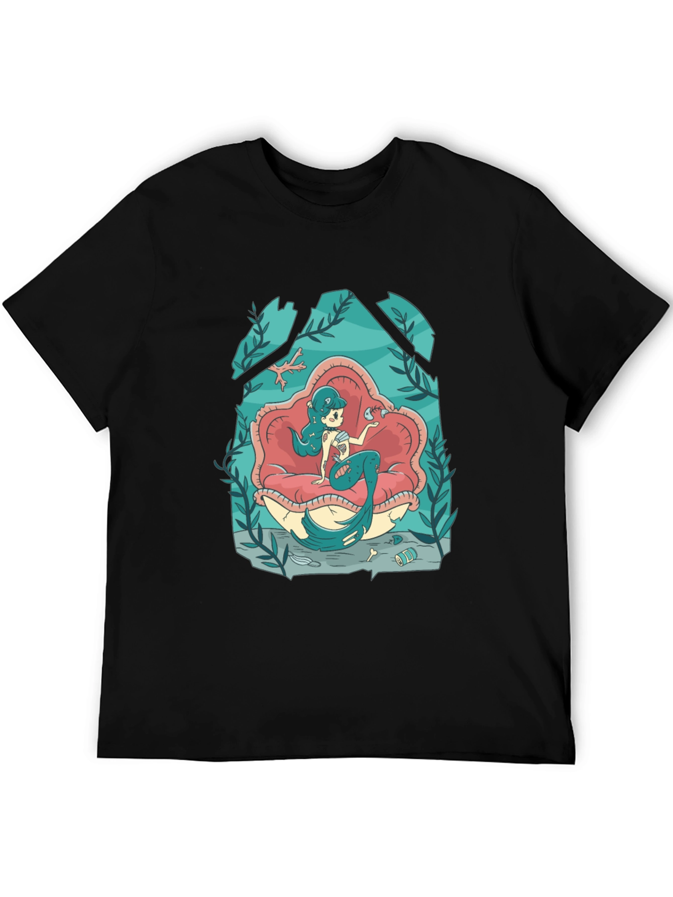 Mermaid in Shell T-Shirt - Unique Graphic Tee