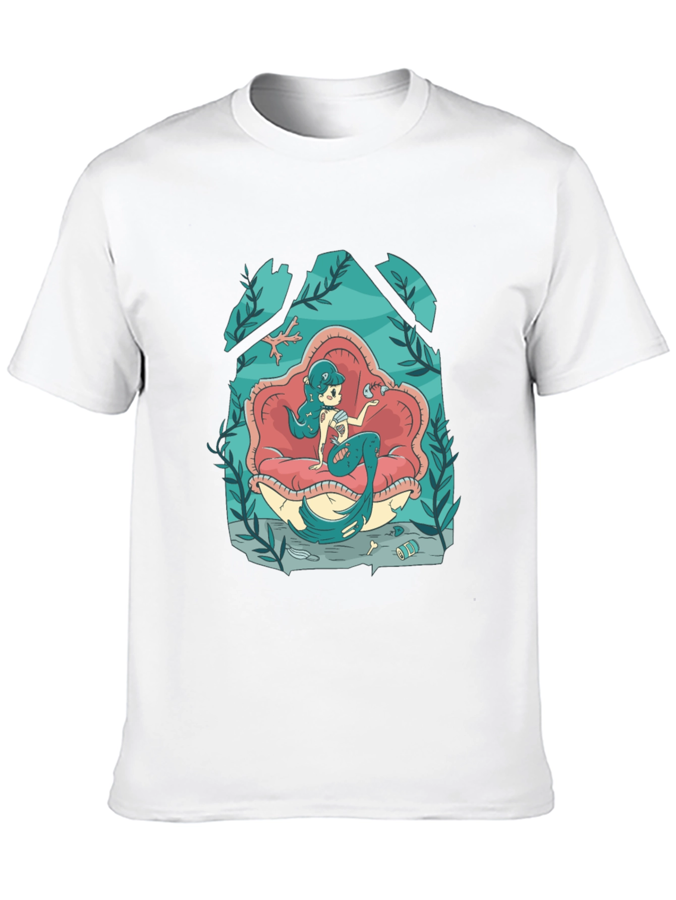 Mermaid in Shell T-Shirt - Unique Graphic Tee