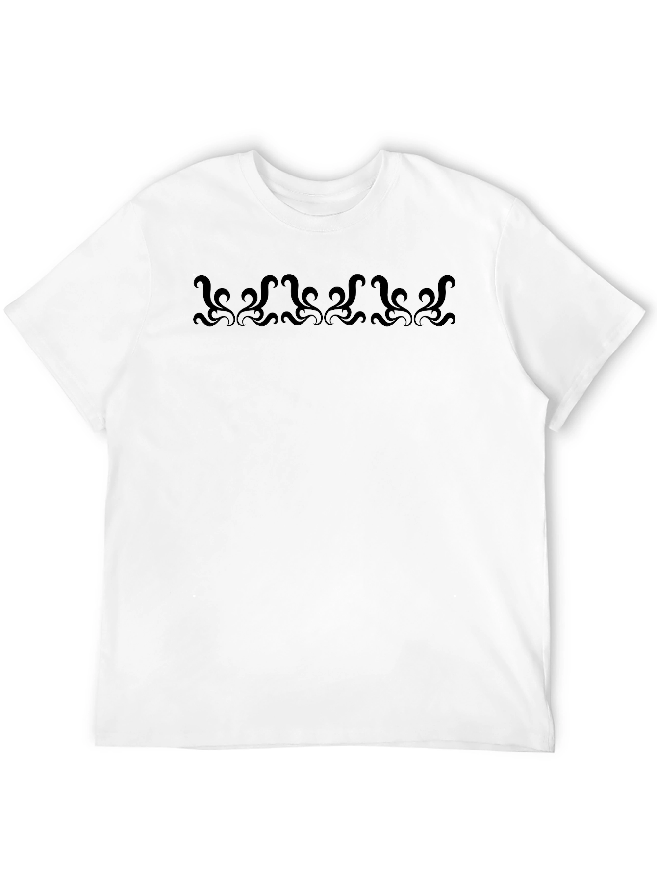 Mens Black Tee with Abstract Design