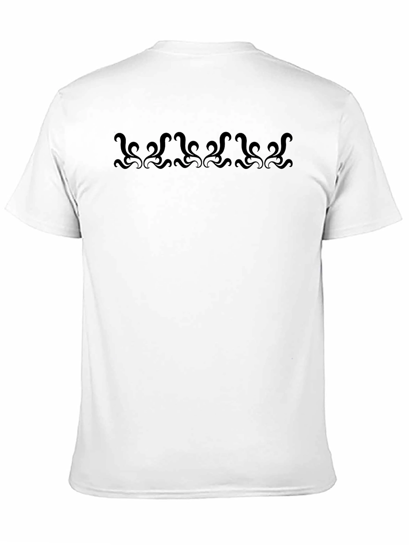 Mens Black Tee with Abstract Design