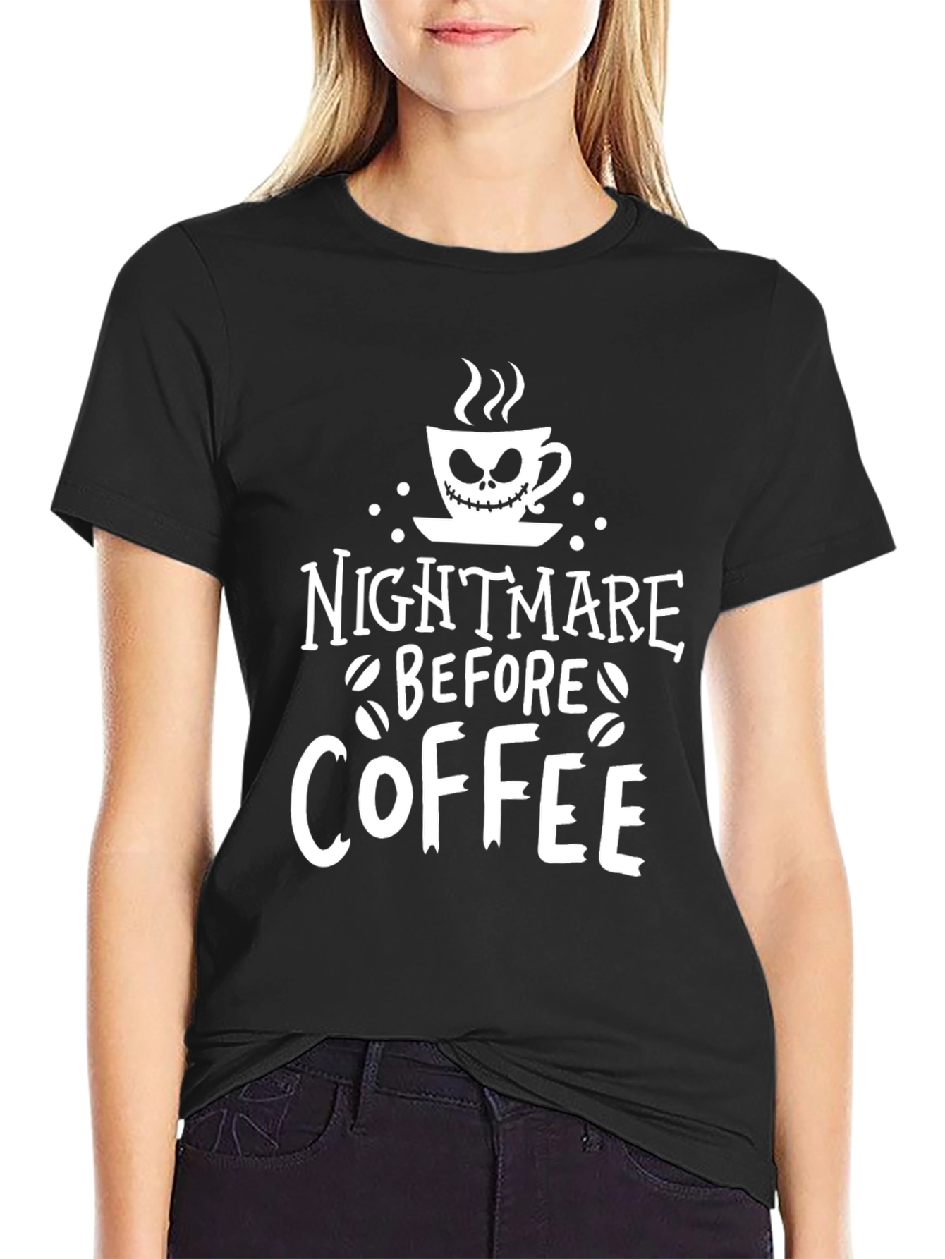 Nightmare Before Coffee T-Shirt - Spooky Season Style