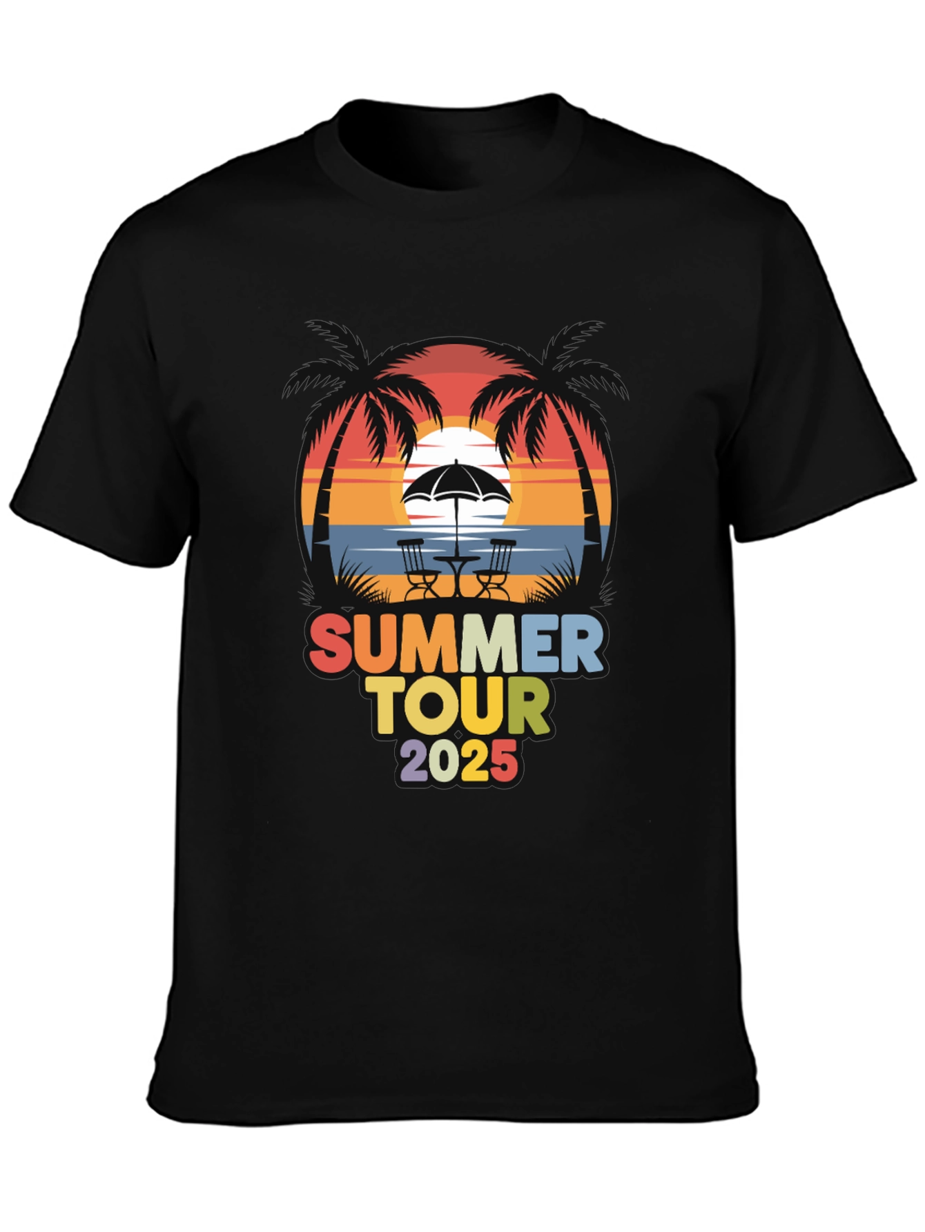 Summer Tour 2025 Black Graphic Tee
