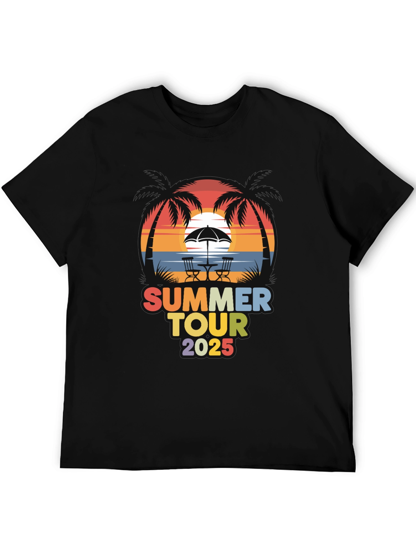 Summer Tour 2025 Black Graphic Tee