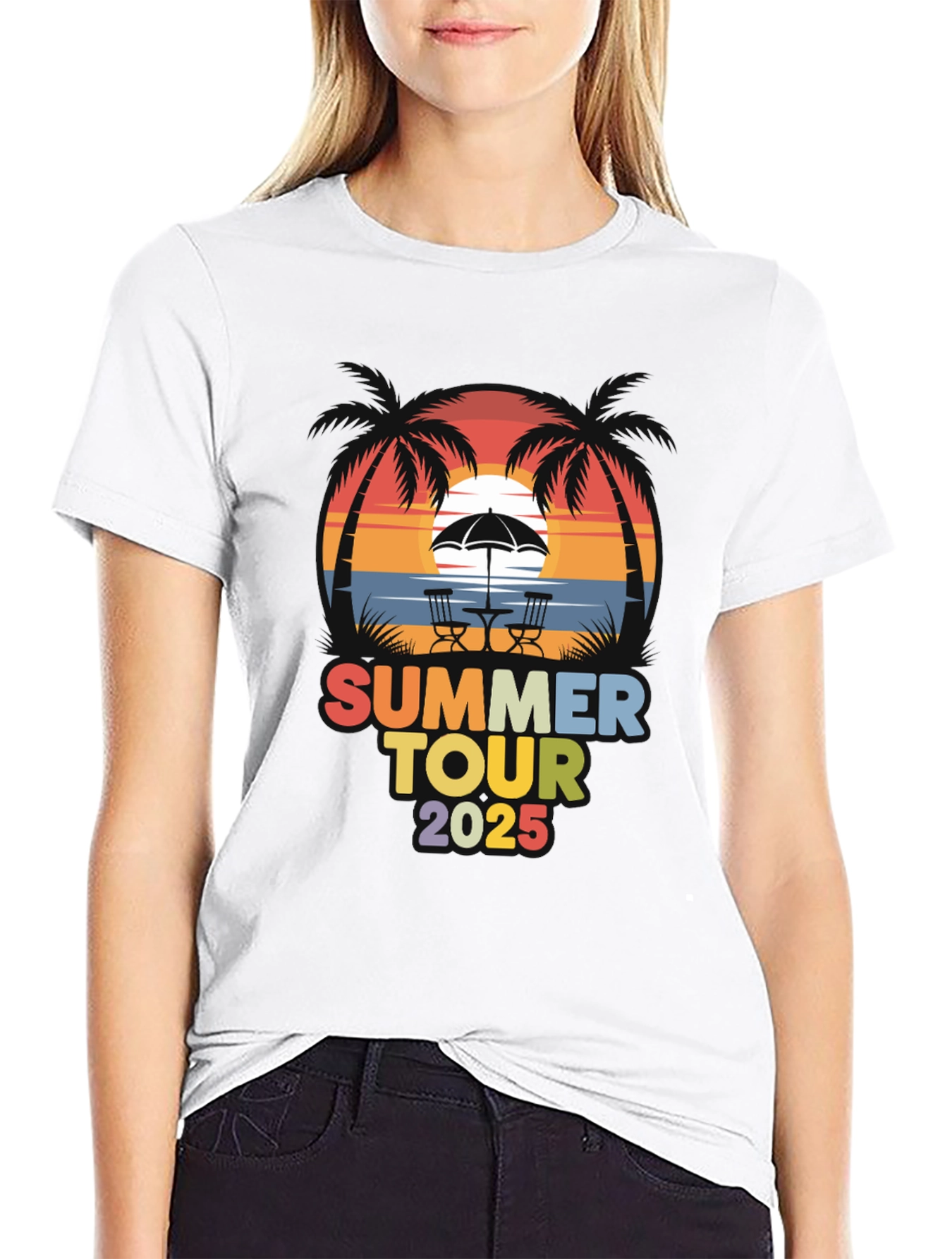 Summer Tour 2025 Black Graphic Tee