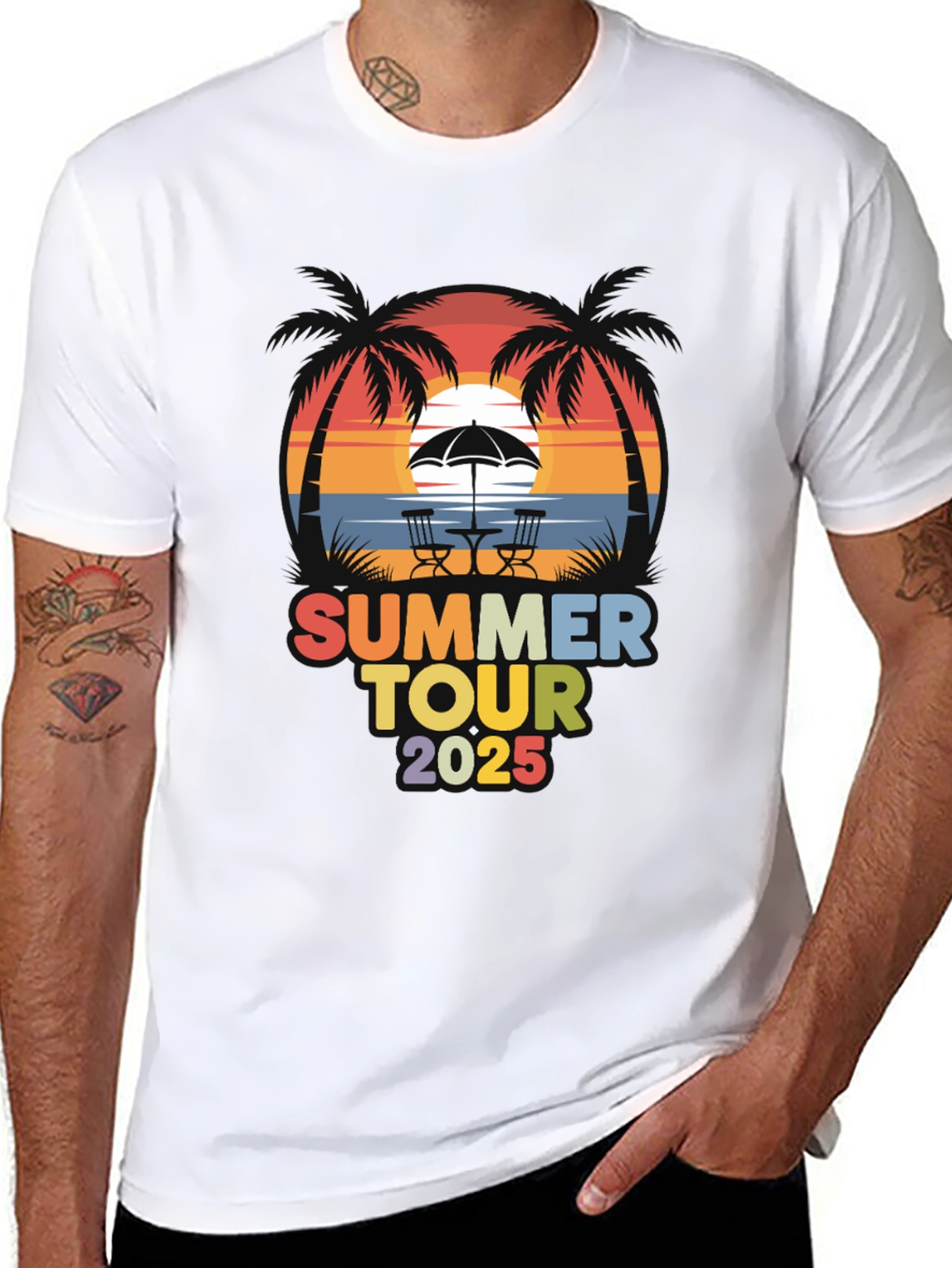 Summer Tour 2025 Black Graphic Tee