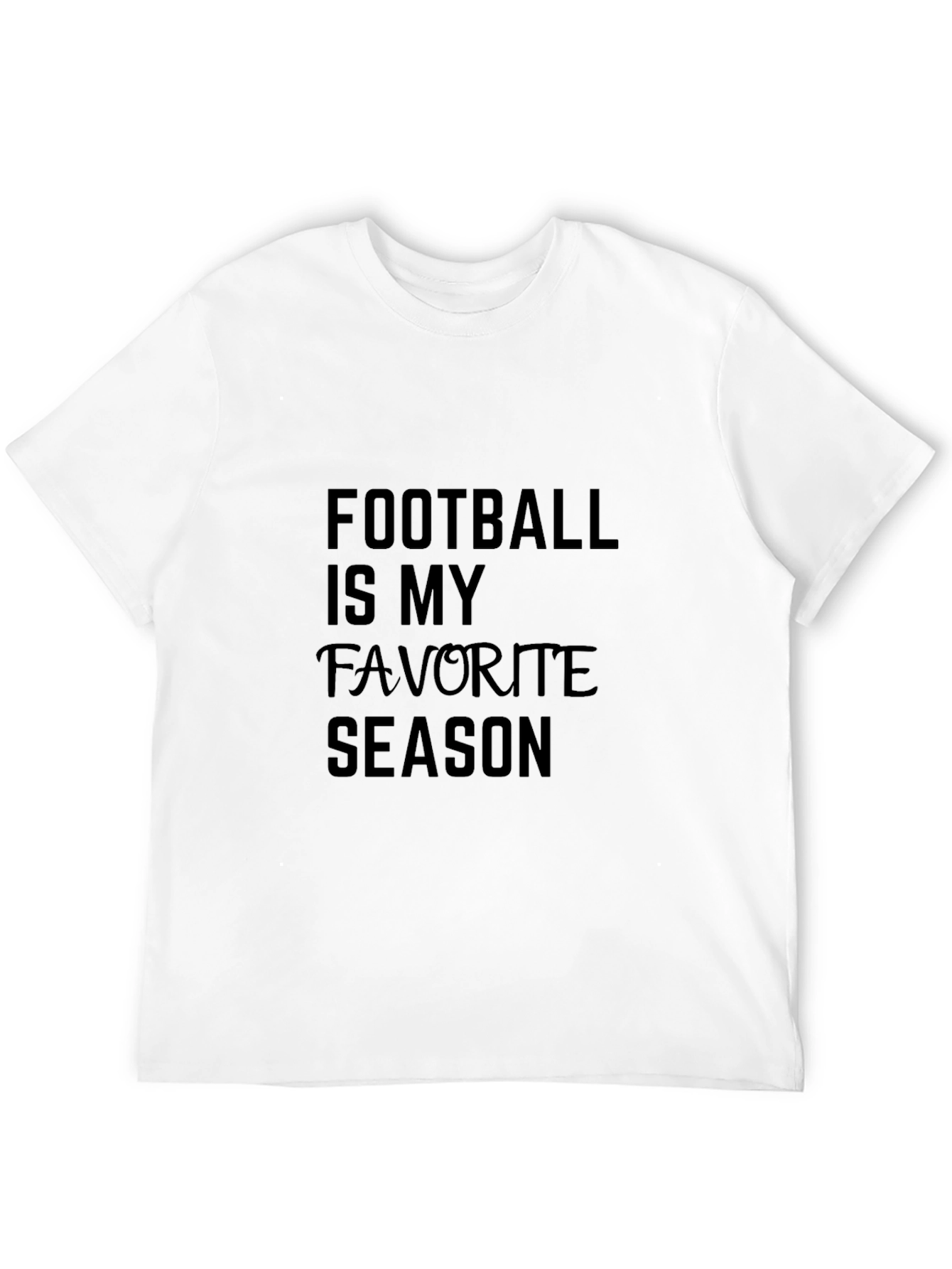 Football Is My Favorite Season Black T-Shirt