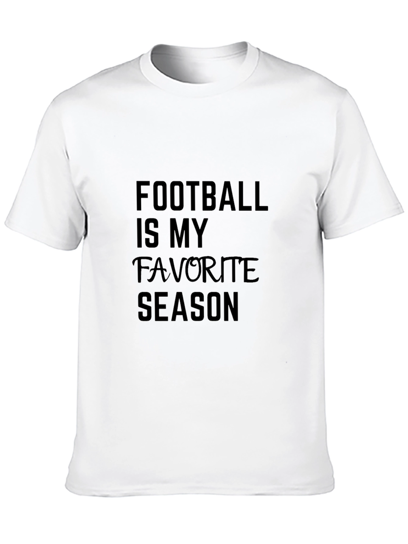 Football Is My Favorite Season Black T-Shirt