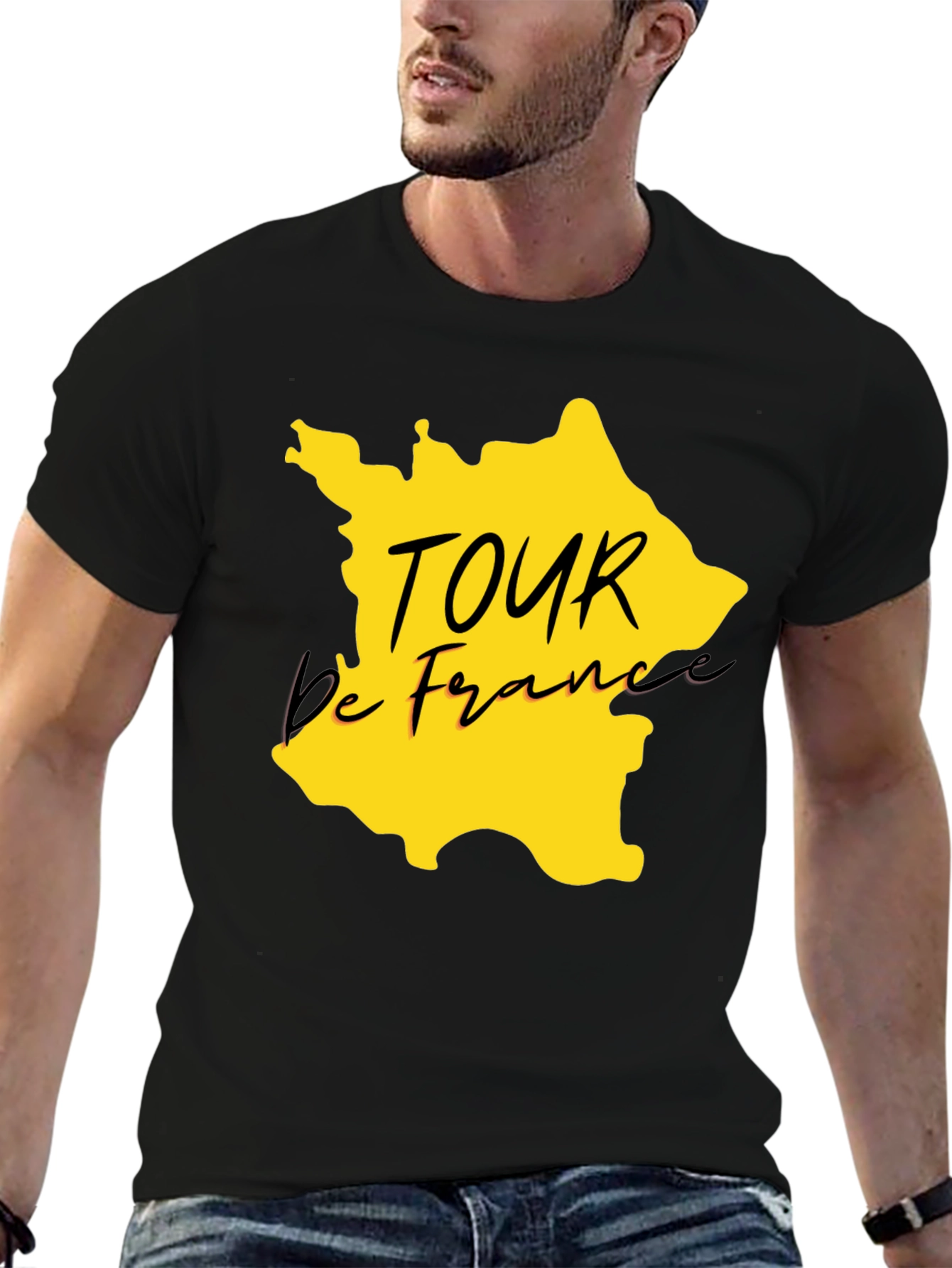 Tour de France Graphic T-Shirt - Black Cotton Tee