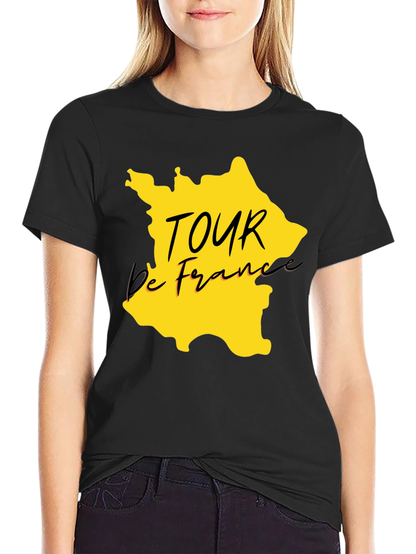 Tour de France Graphic T-Shirt - Black Cotton Tee