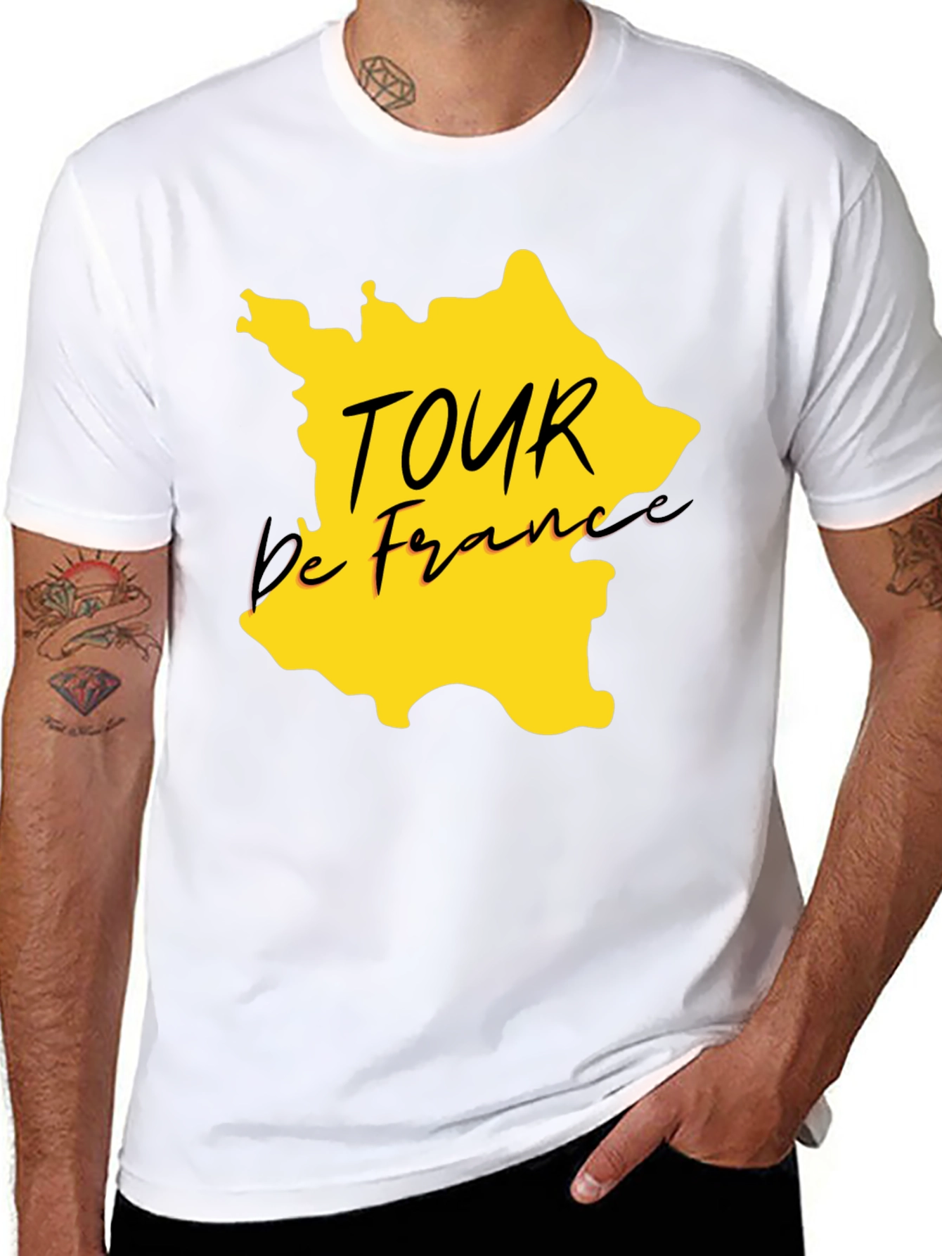 Tour de France Graphic T-Shirt - Black Cotton Tee