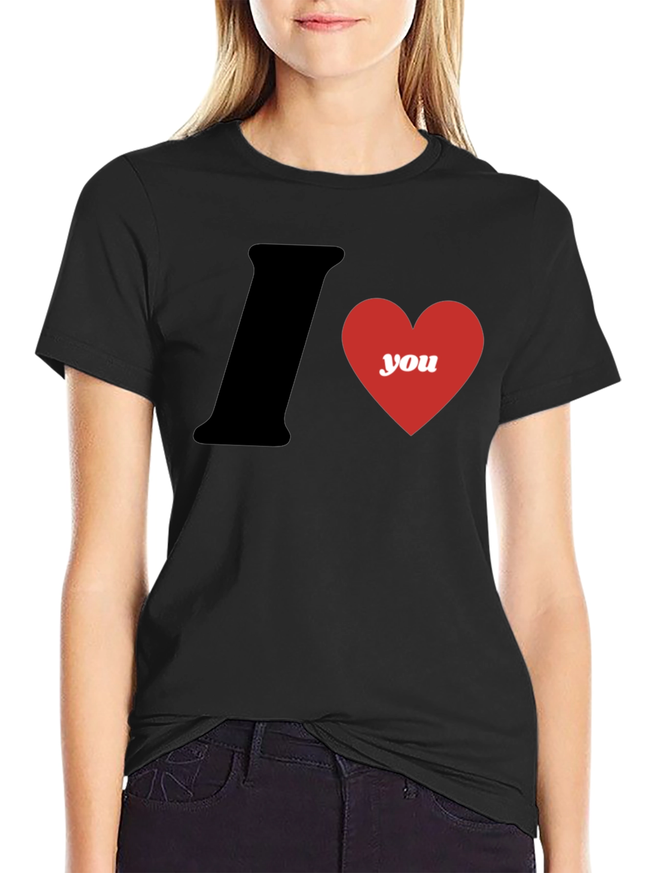 I Heart You Graphic T-Shirt - Black