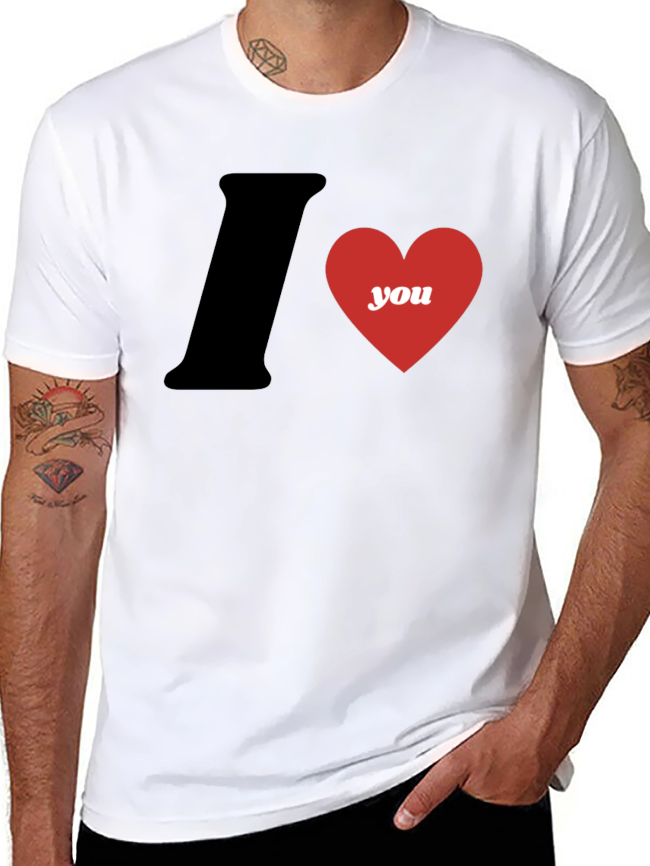 I Heart You Graphic T-Shirt - Black