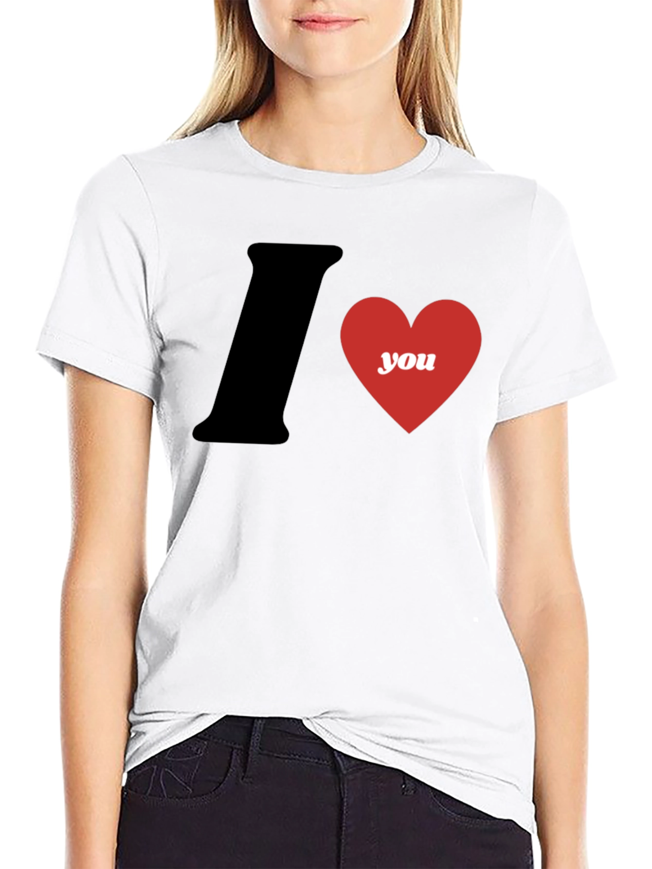 I Heart You Graphic T-Shirt - Black