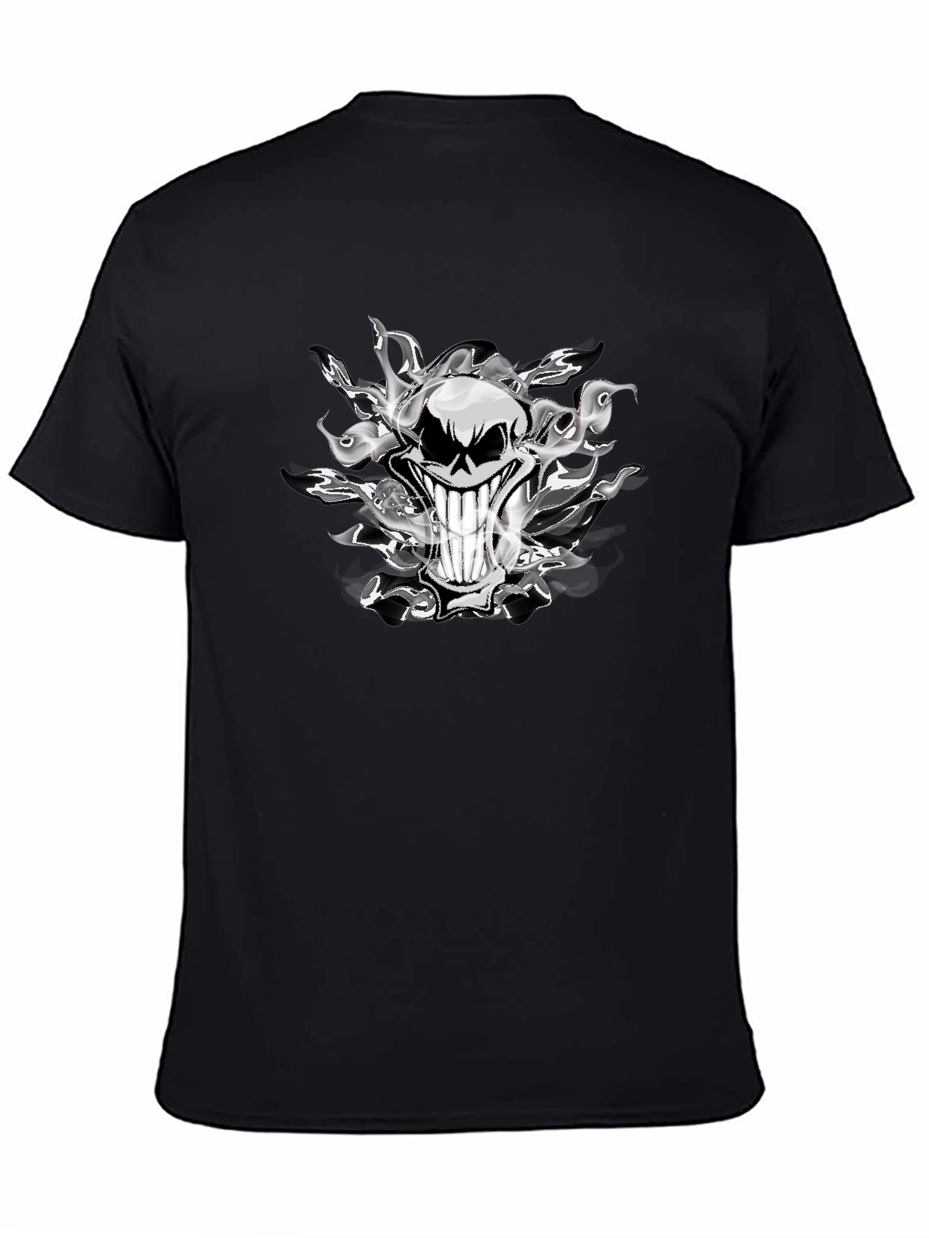 Smoked Skull Graphic Tee - Mens Black T-Shirt