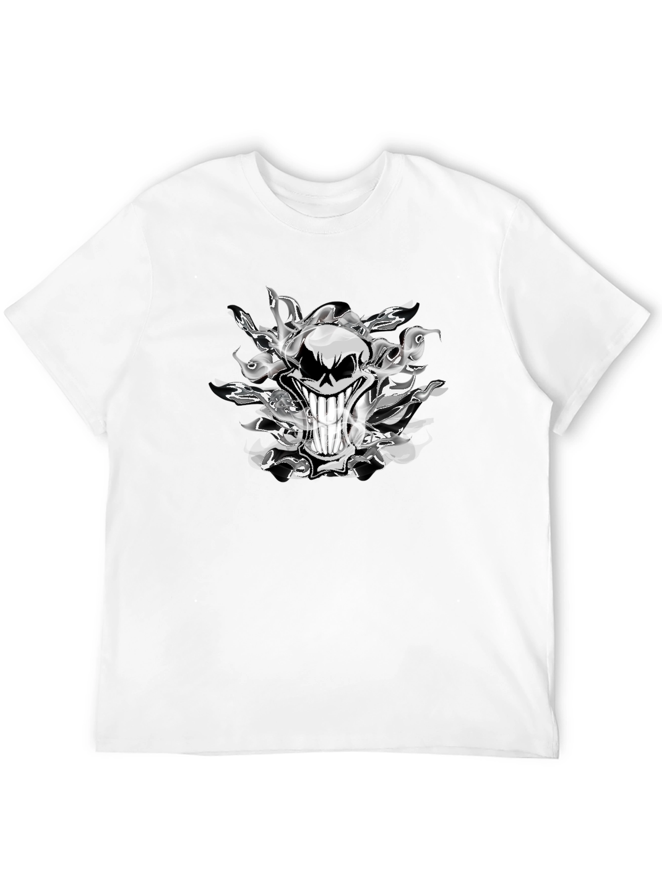 Smoked Skull Graphic Tee - Mens Black T-Shirt