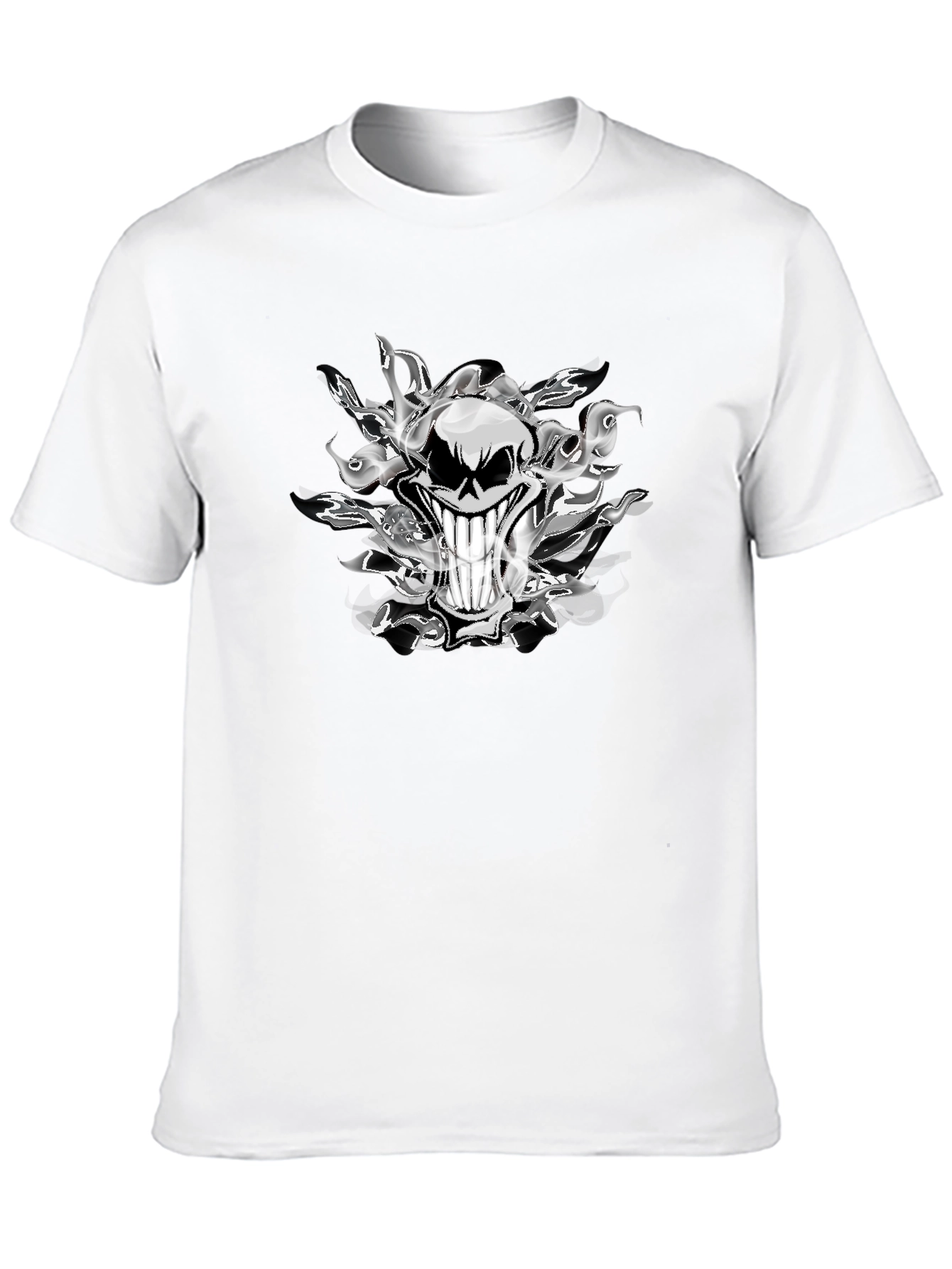 Smoked Skull Graphic Tee - Mens Black T-Shirt