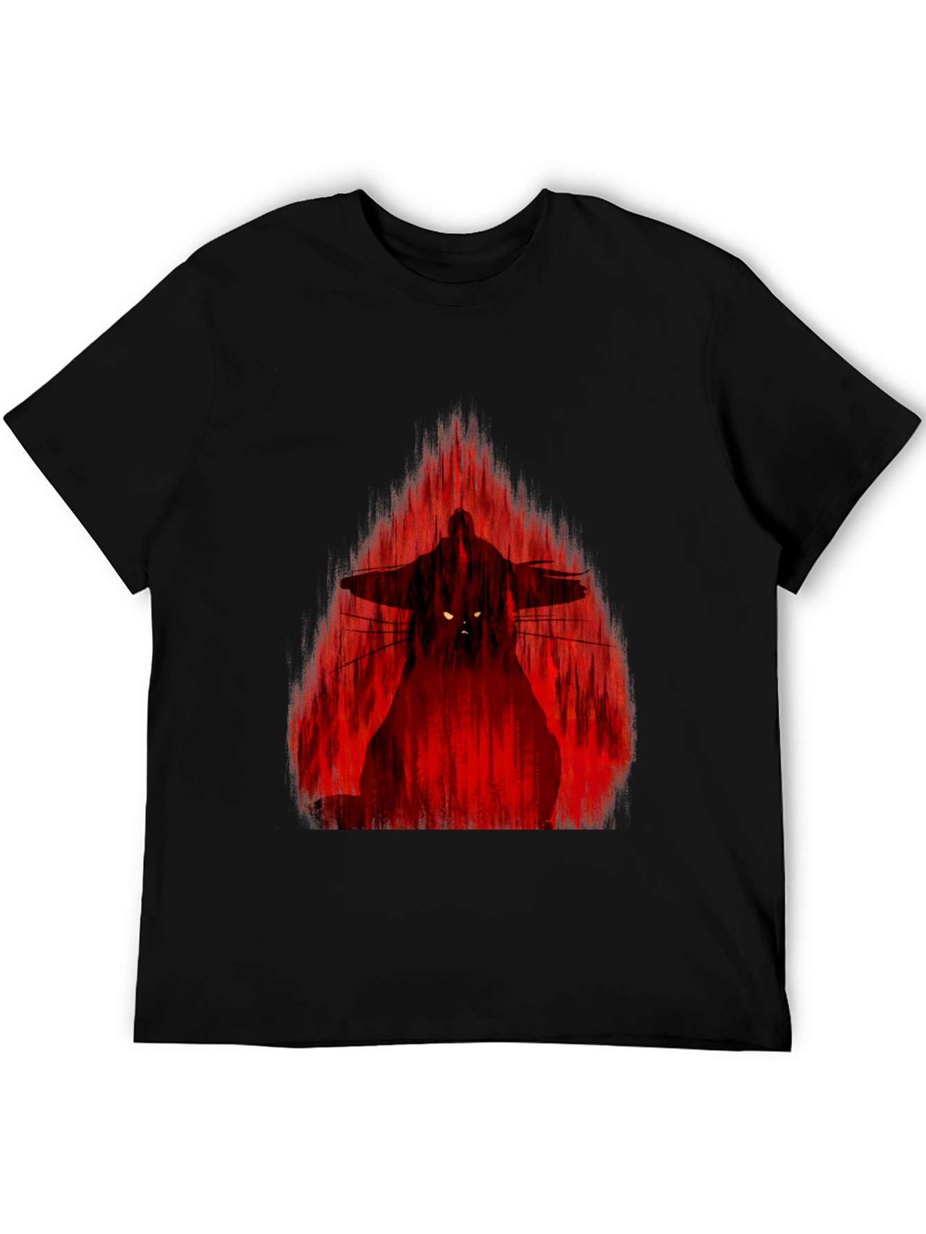 Samurai Warrior Graphic Print Black T-Shirt