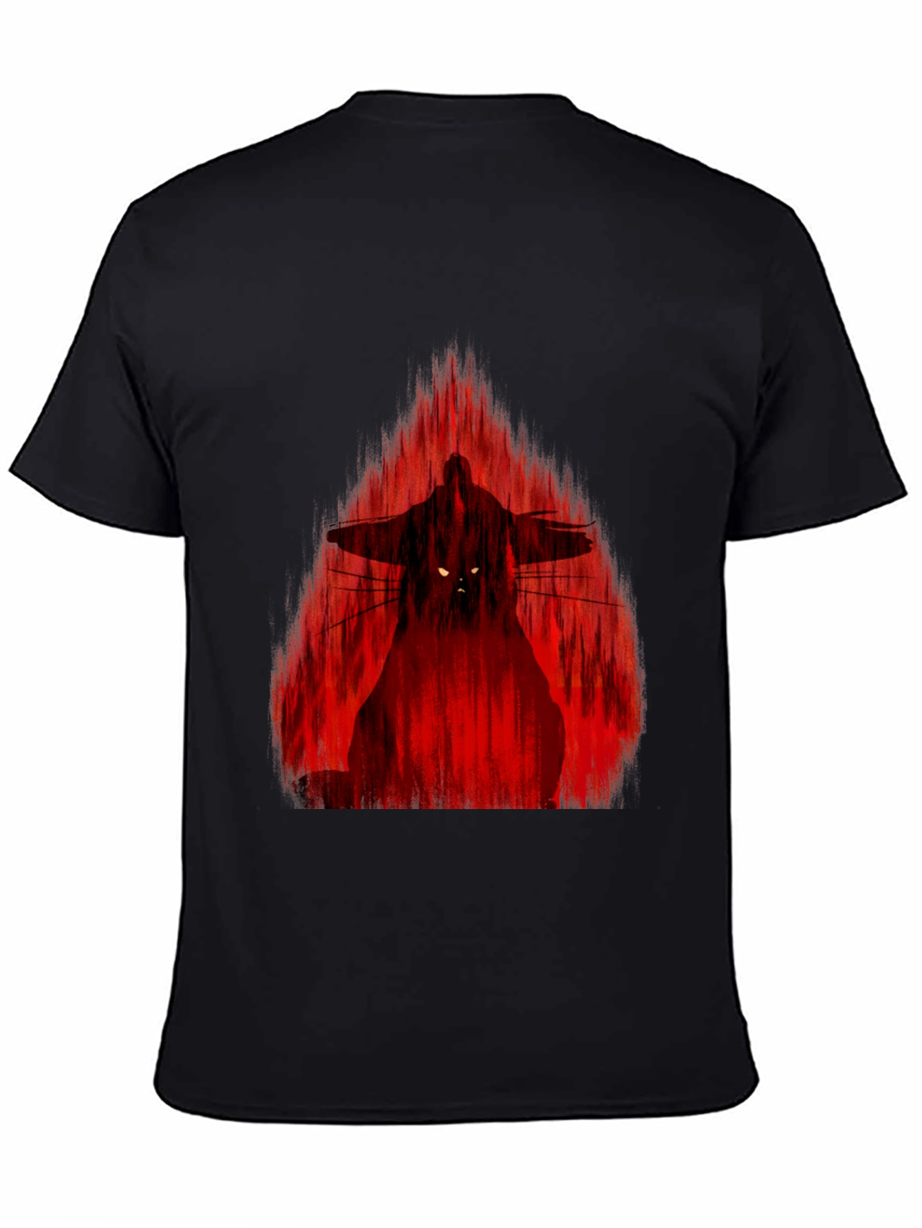 Samurai Warrior Graphic Print Black T-Shirt