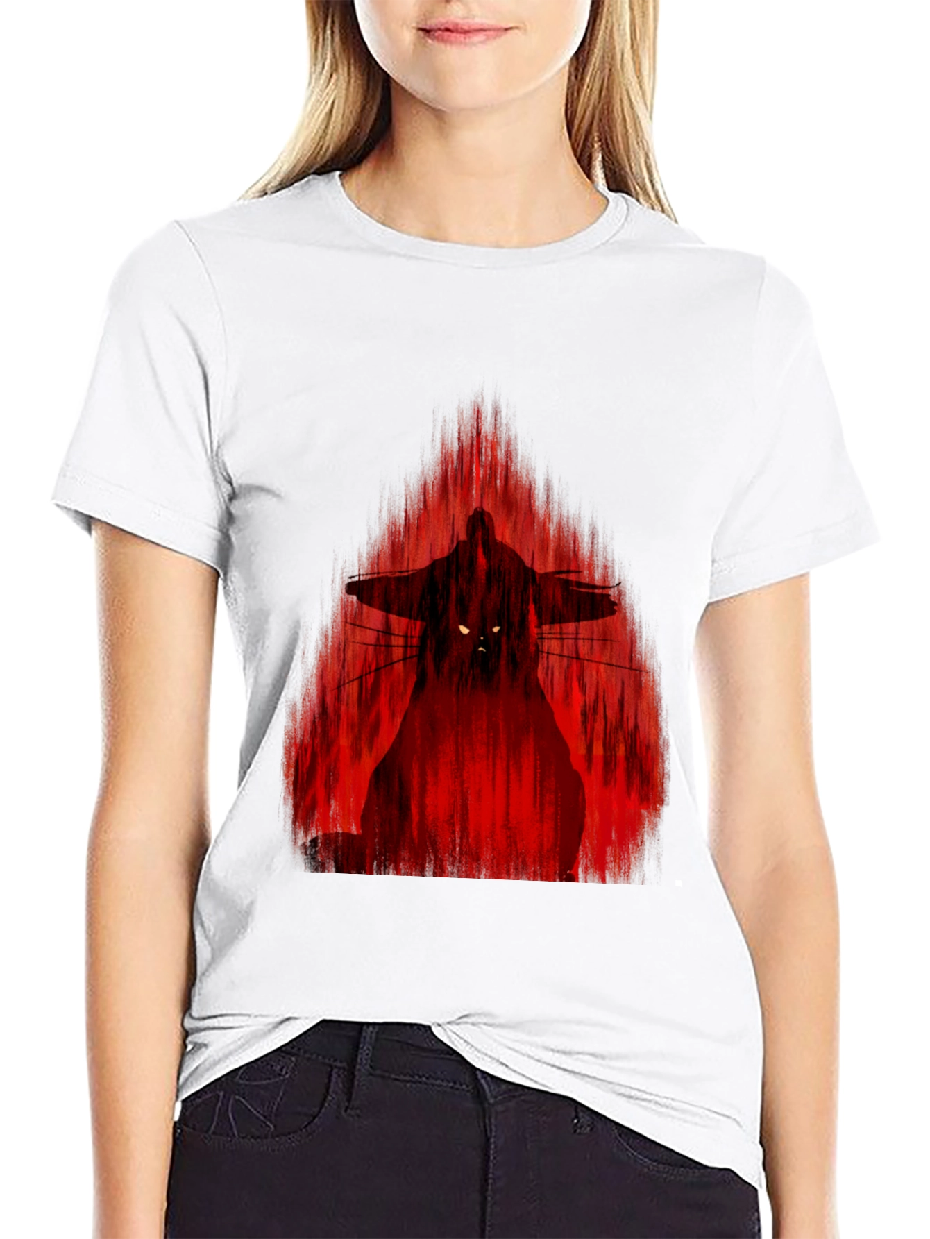 Samurai Warrior Graphic Print Black T-Shirt