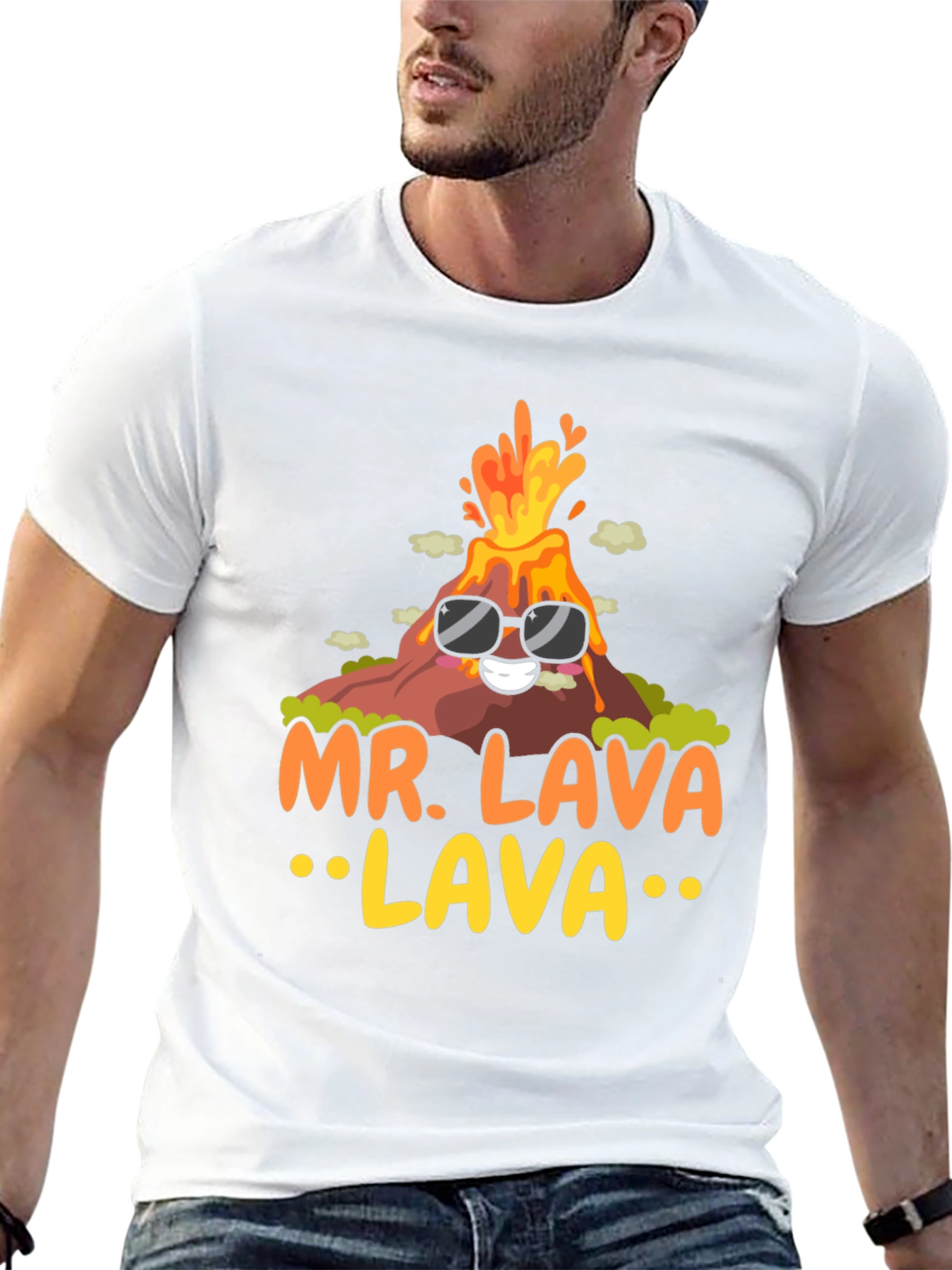 Mr. Lava Volcano T-Shirt - Cool Graphic Tee