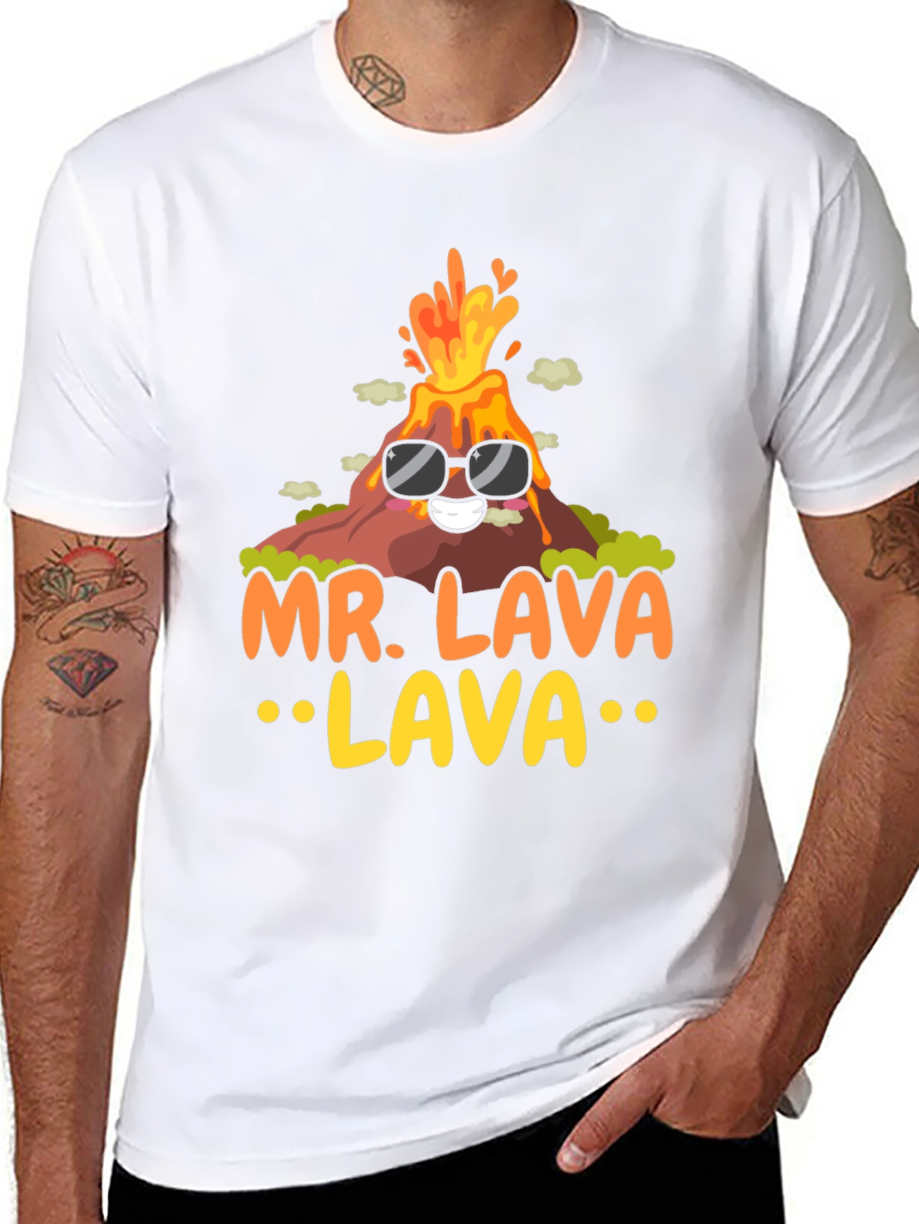 Mr. Lava Volcano T-Shirt - Cool Graphic Tee