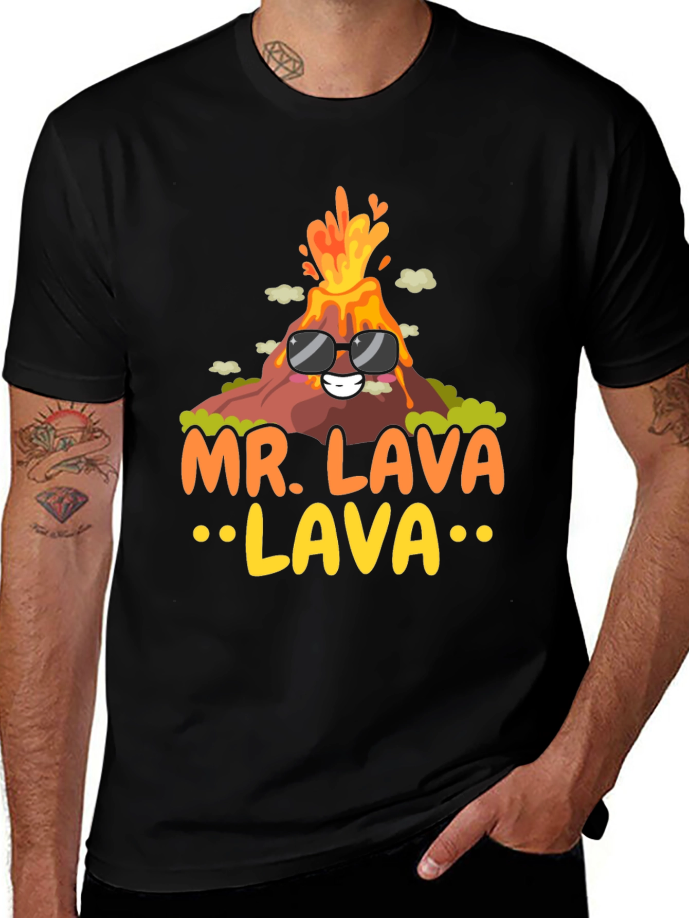 Mr. Lava Volcano T-Shirt - Cool Graphic Tee