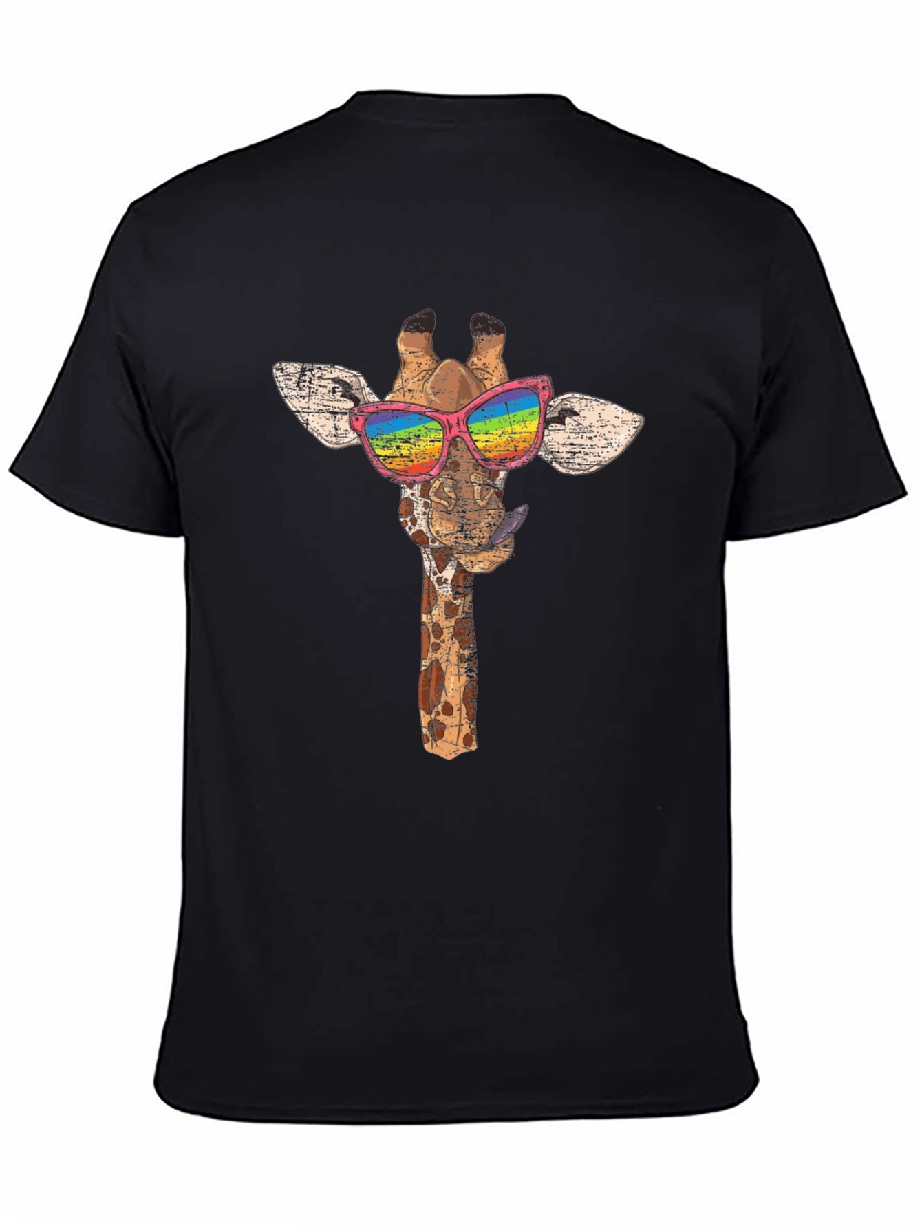Giraffe Rainbow Sunglasses Graphic Tee