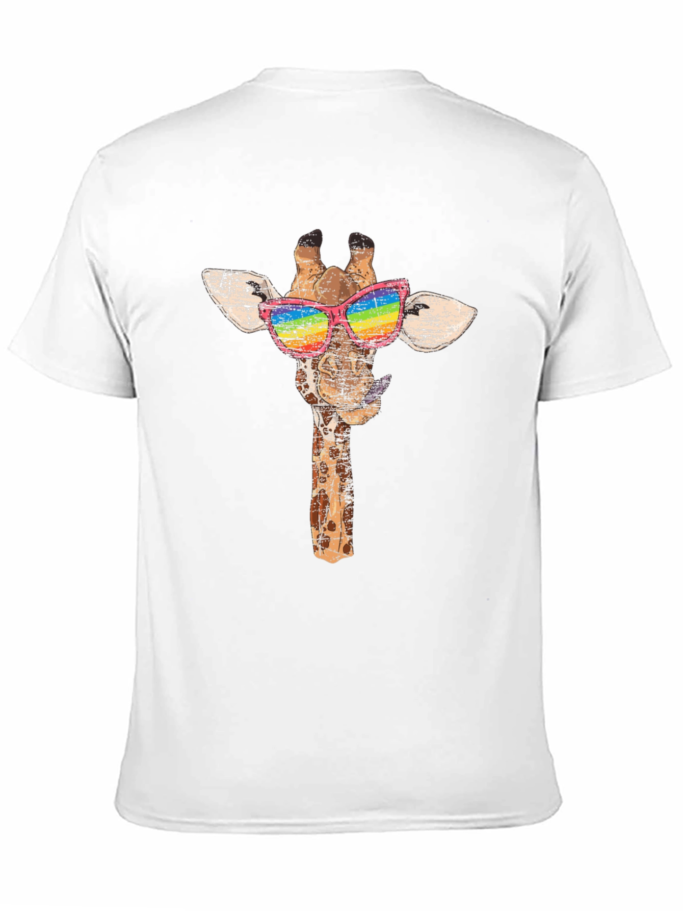 Giraffe Rainbow Sunglasses Graphic Tee