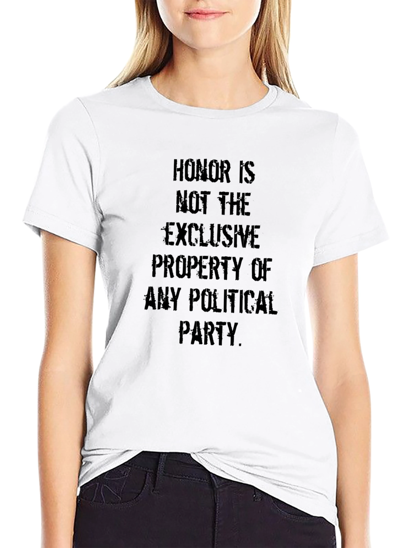 Honor Political Statement Black T-Shirt