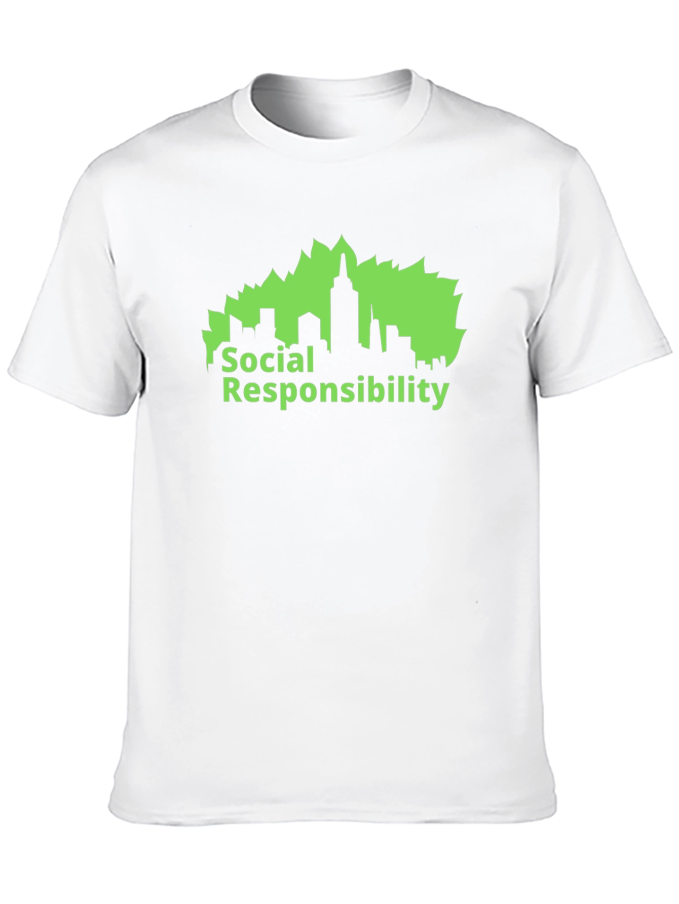 Social Responsibility Graphic Tee - Black Cotton Blend