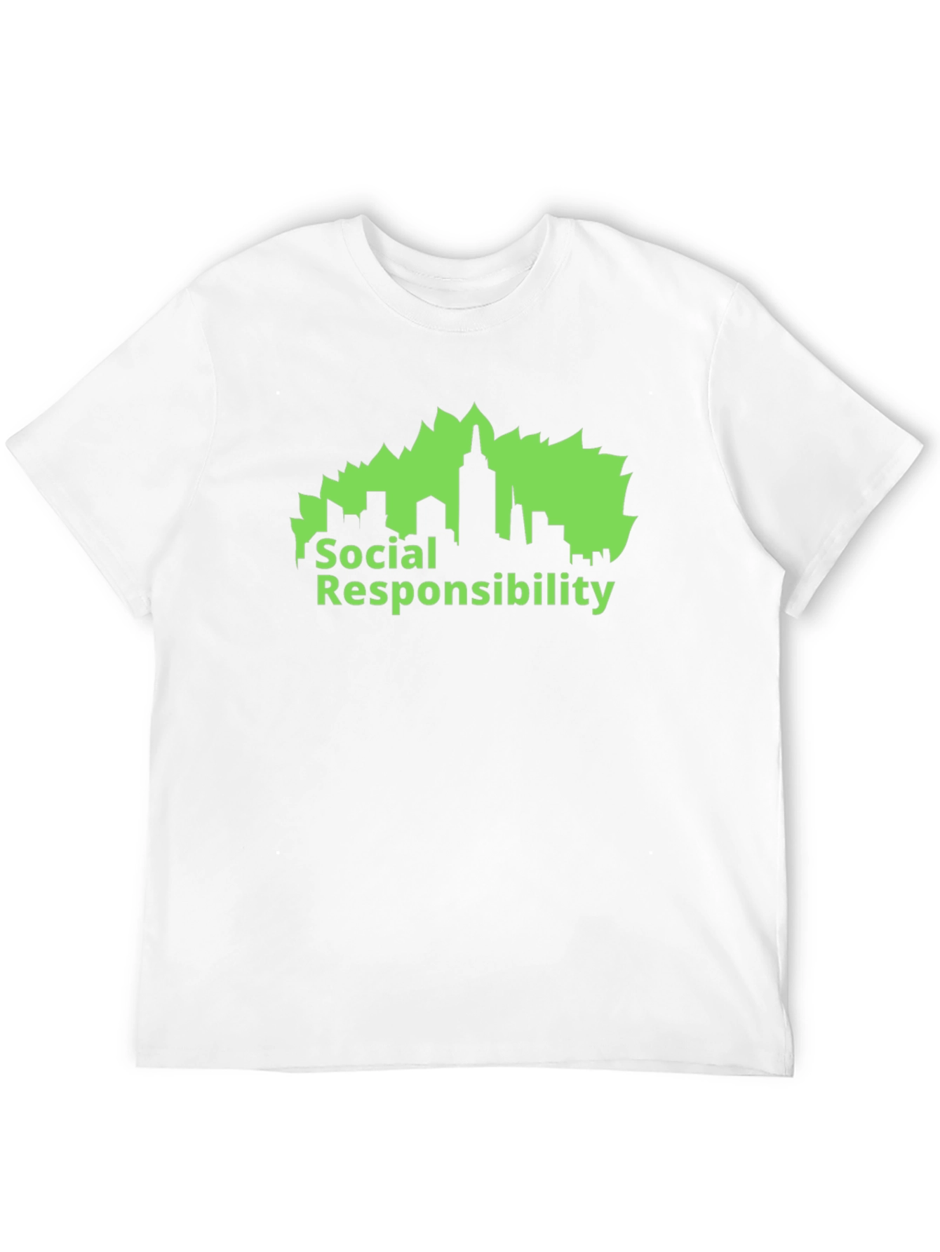 Social Responsibility Graphic Tee - Black Cotton Blend