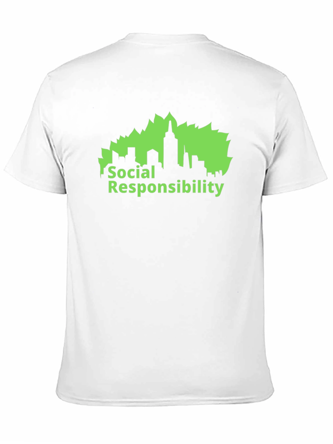 Social Responsibility Graphic Tee - Black Cotton Blend