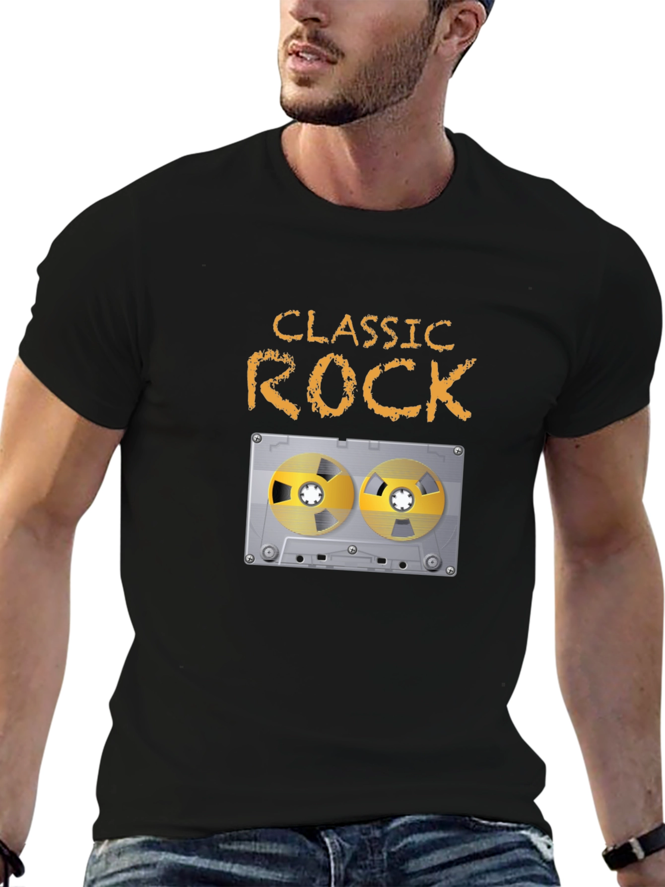 Classic Rock Cassette Tape Graphic T-Shirt