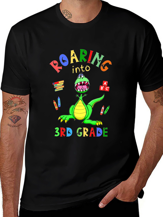 Roaring Into 3rd Grade Kids T-Shirt