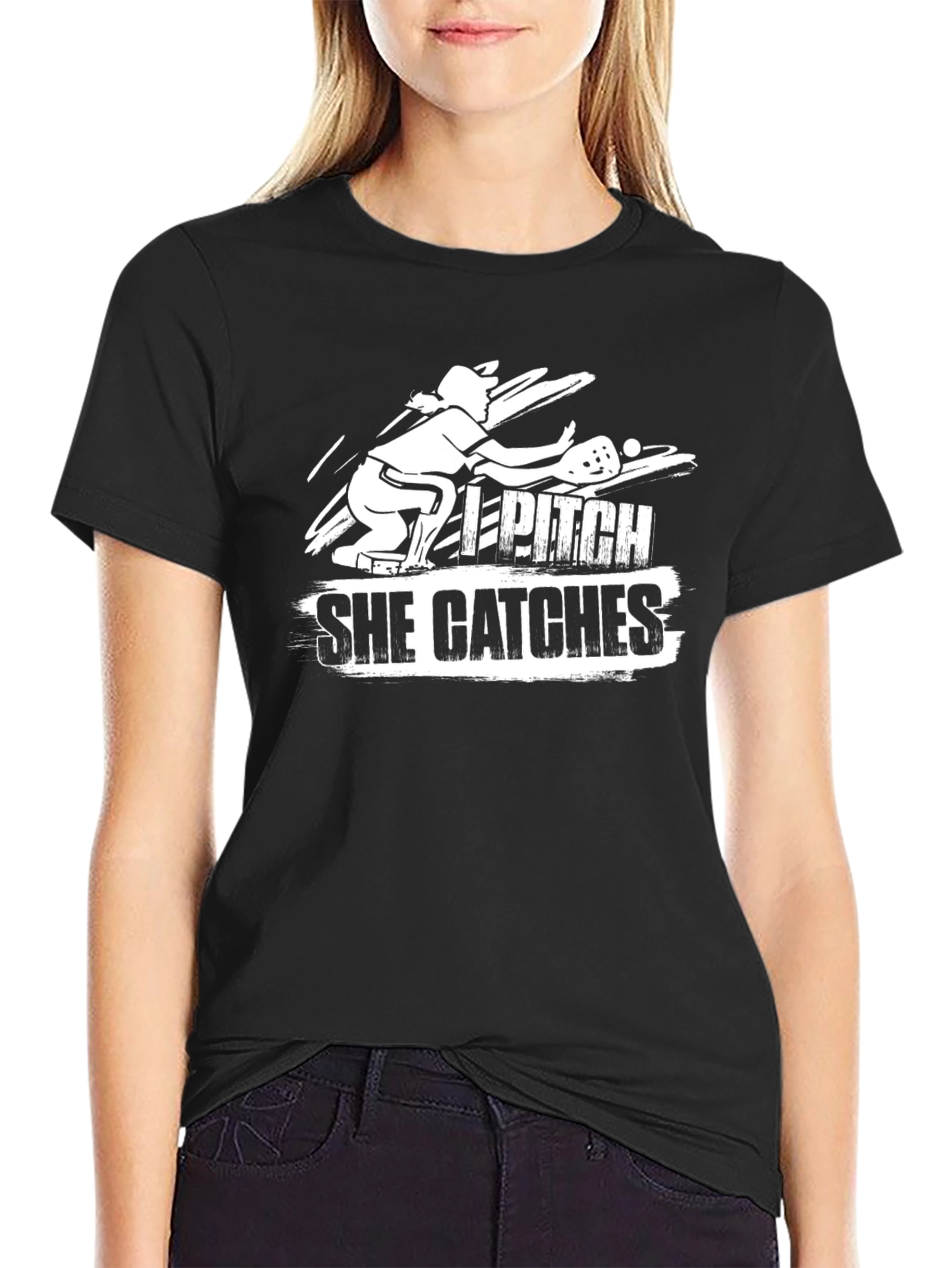 I Pitch She Catches Graphic Tee