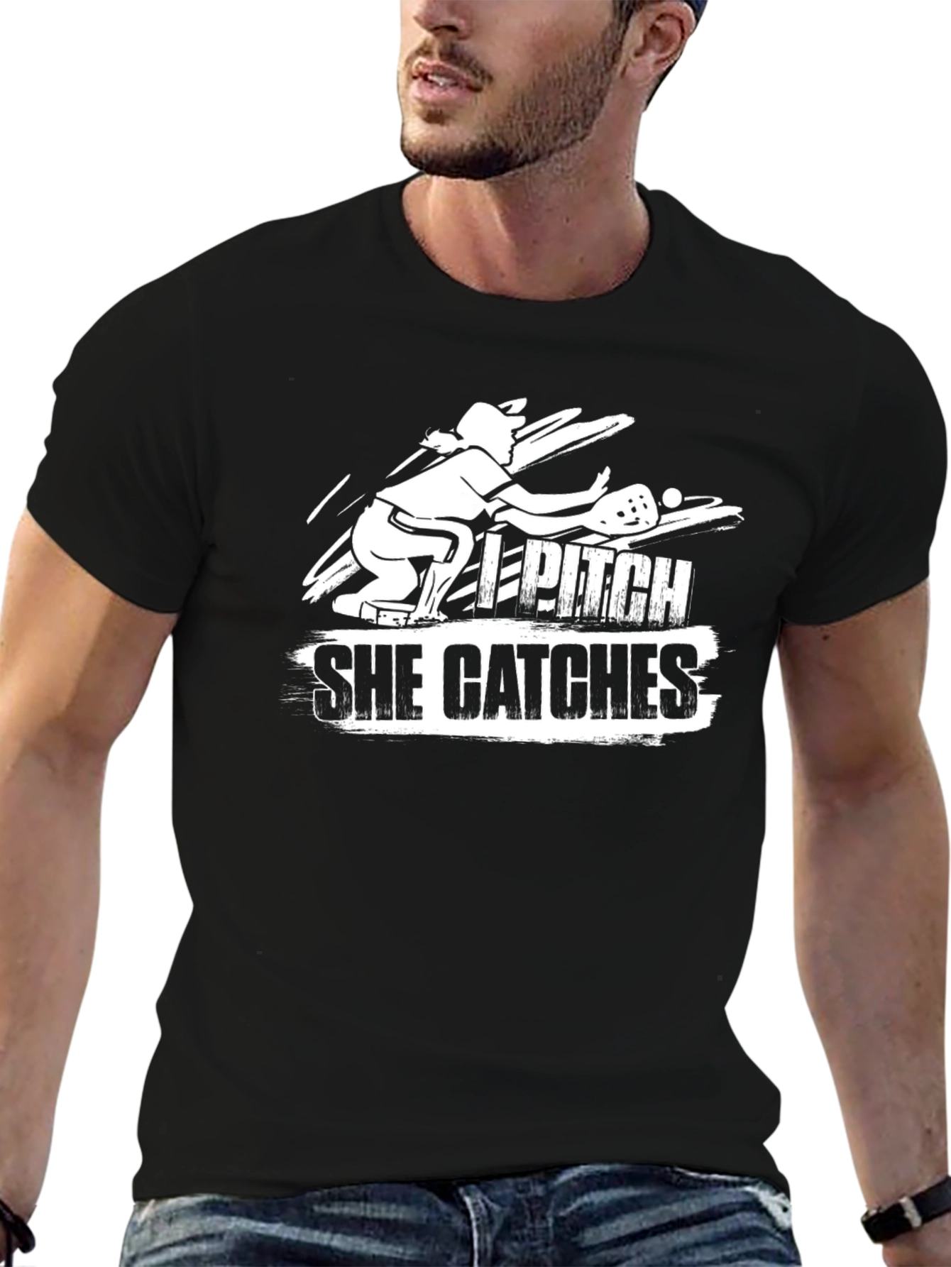 I Pitch She Catches Graphic Tee