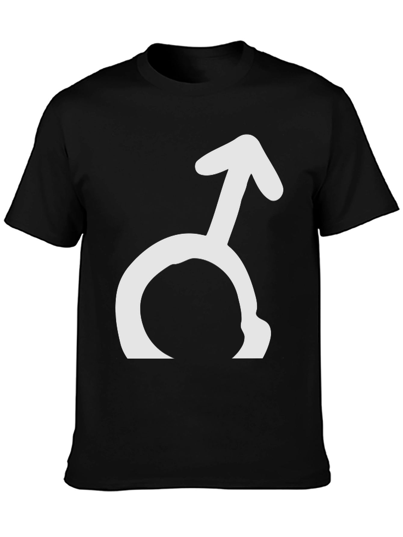 Mars Symbol Graphic Tee - Black Cotton T-Shirt