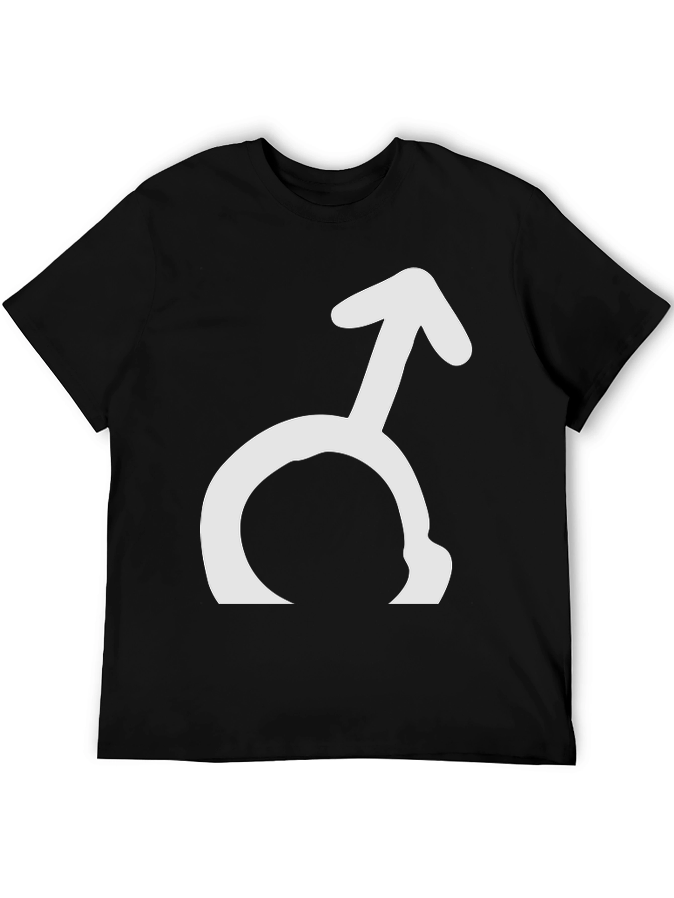Mars Symbol Graphic Tee - Black Cotton T-Shirt